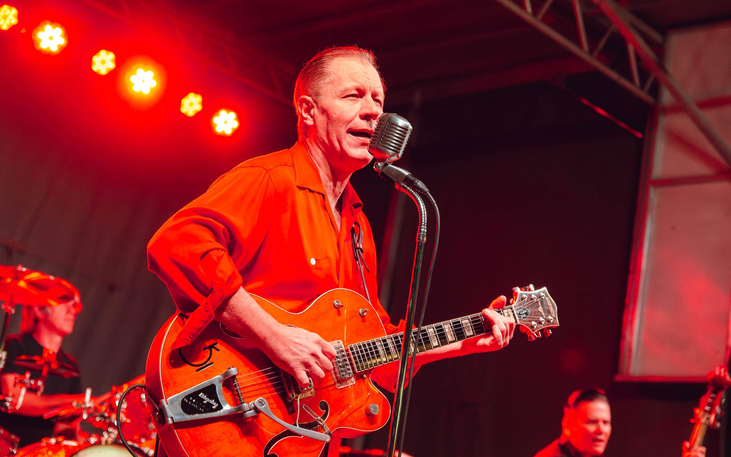 Reverend Horton Heat performing Live on King Street in Madison, WI August 23rd, 2013, photography by Ross Harried for Second Crop Music
