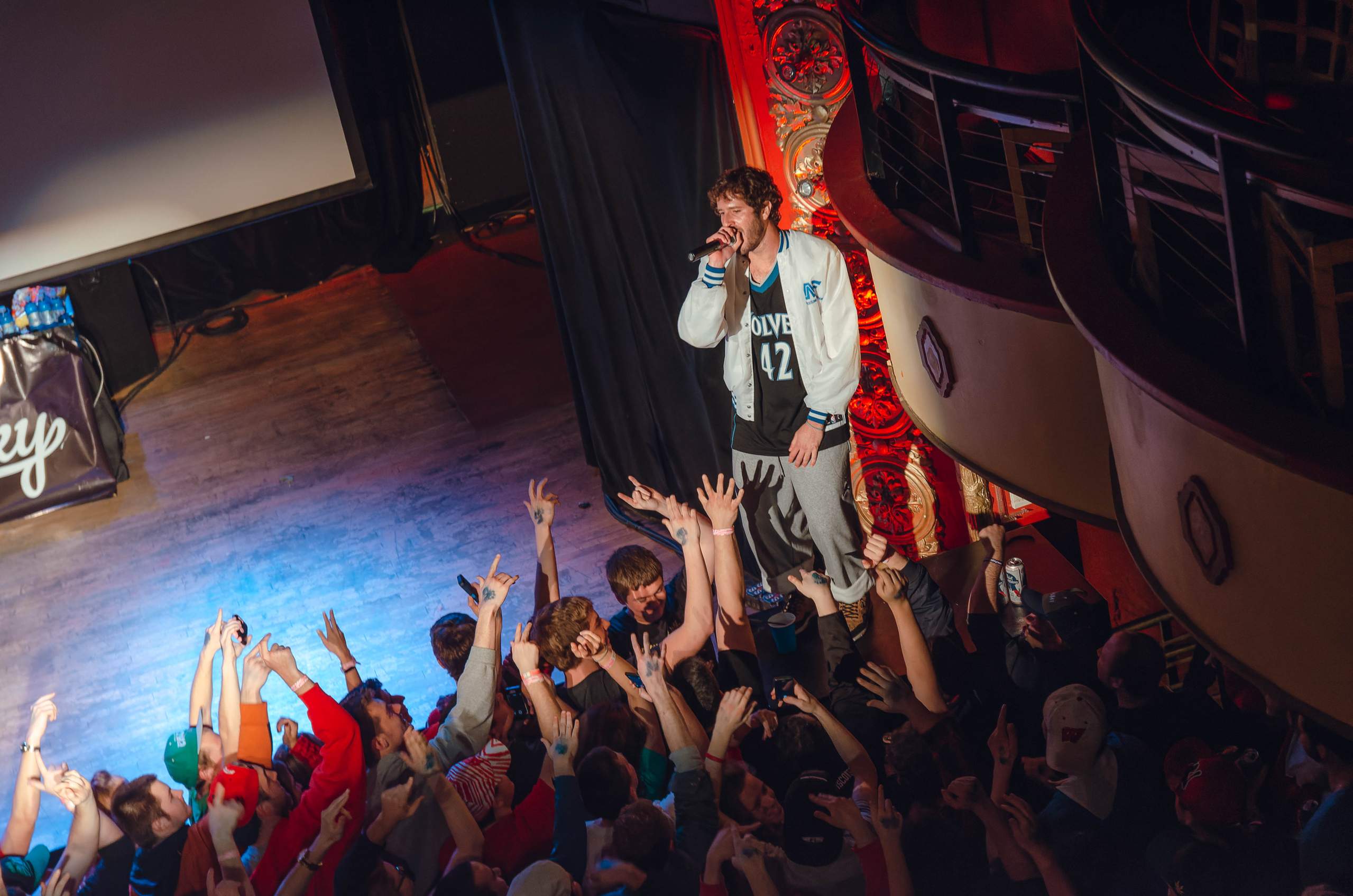 Lil Dicky performing at The Majestic in Madison, WI March 27th, 2014, photography by Ross Harried for Second Crop Music