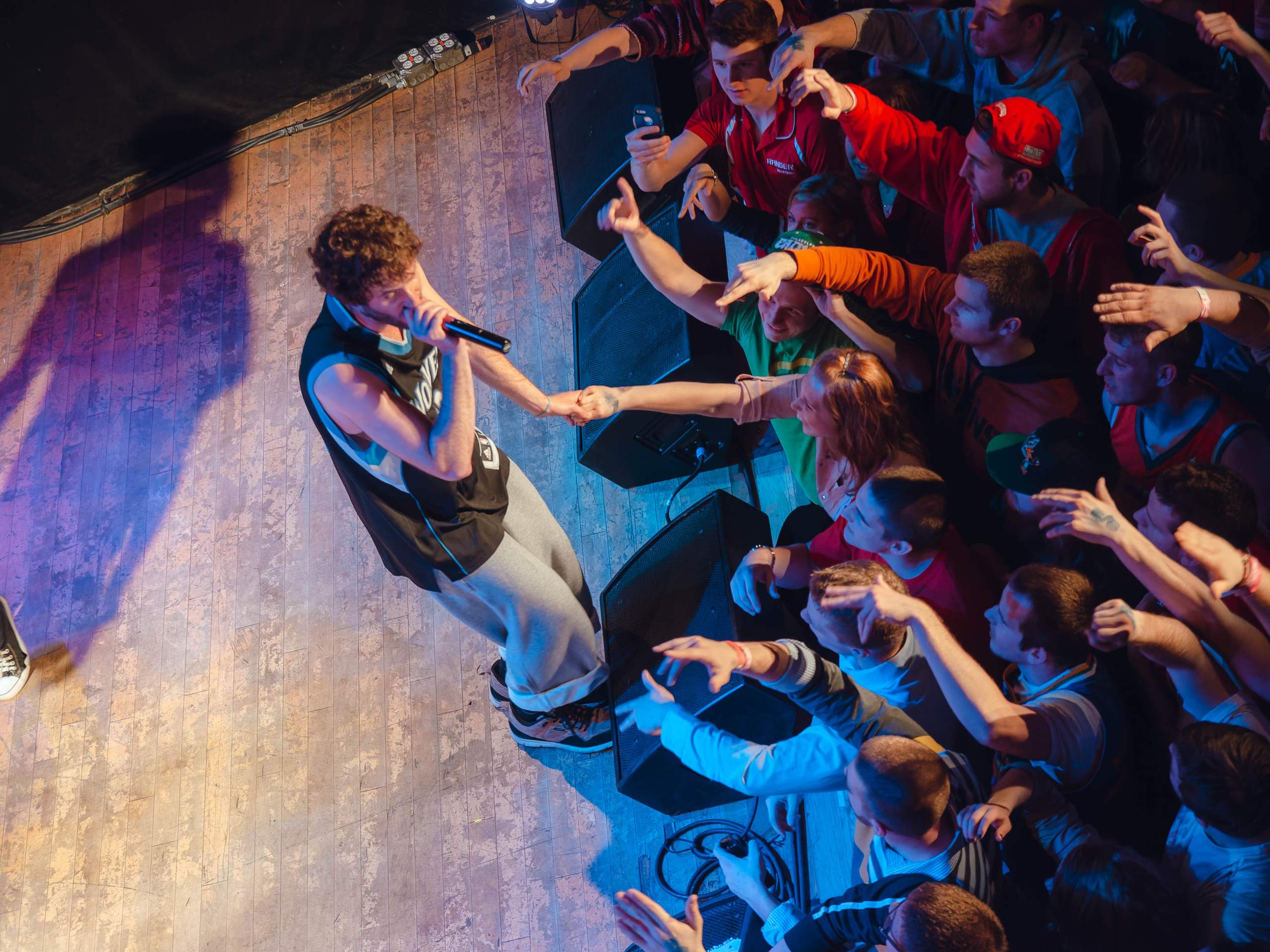Lil Dicky performing at The Majestic in Madison, WI March 27th, 2014, photography by Ross Harried for Second Crop Music