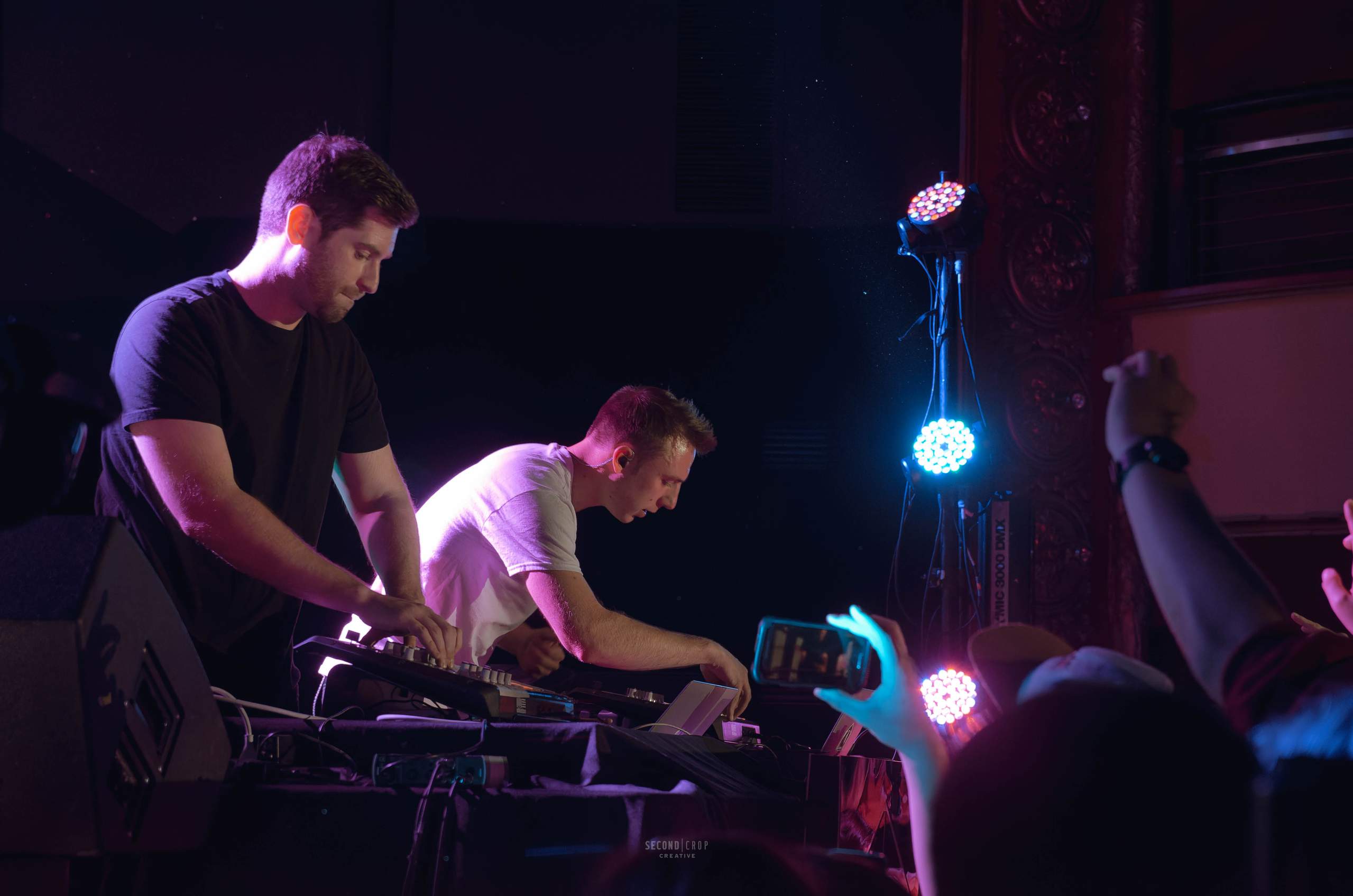 Odesza performing at The Majestic in Madison, WI on October 12th, 2014, photography by Ross Harried for Second Crop Music