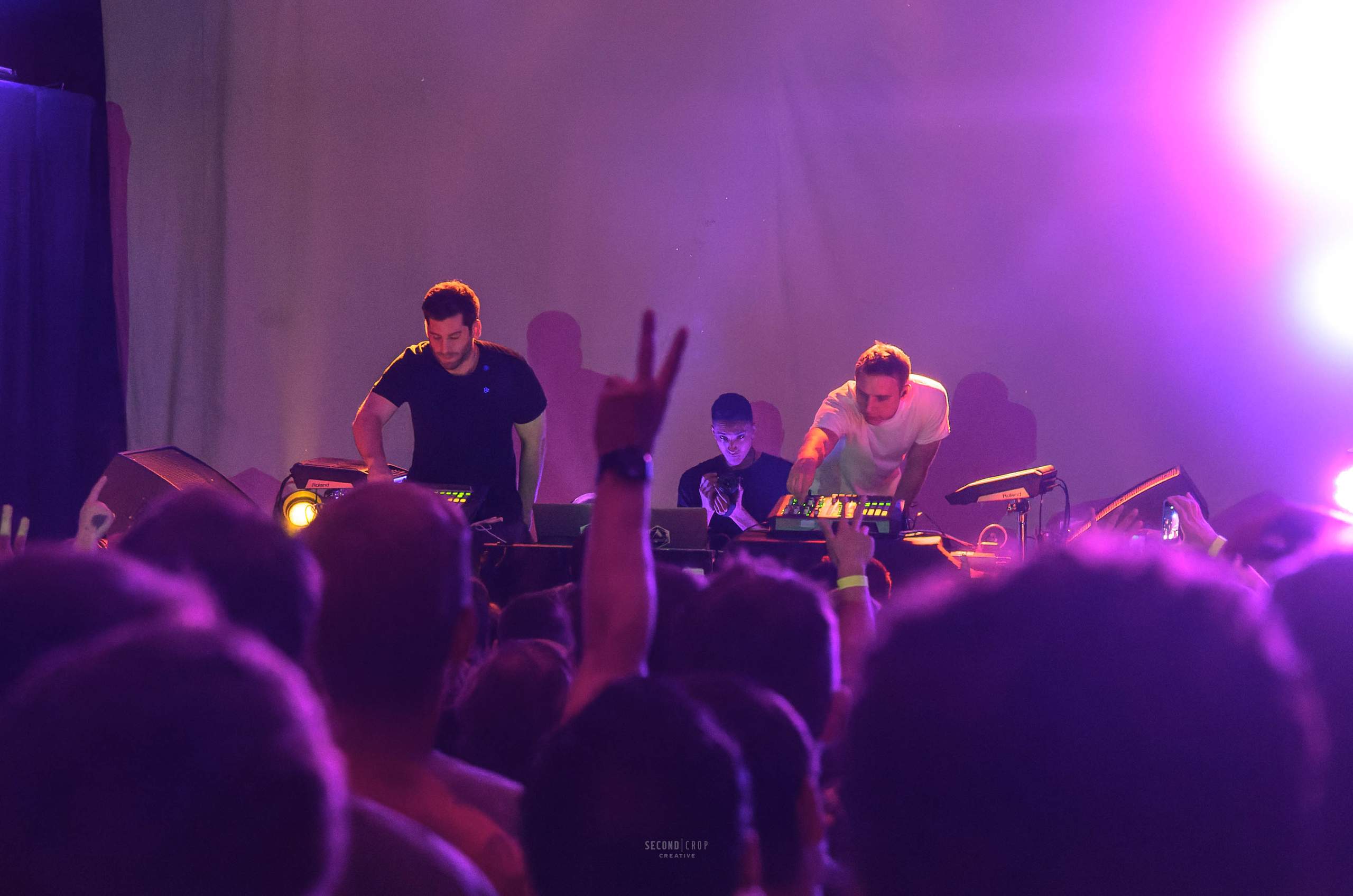 Odesza performing at The Majestic in Madison, WI on October 12th, 2014, photography by Ross Harried for Second Crop Music