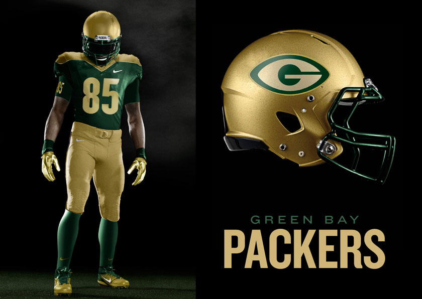 Green Bay Packers Proof of Concept Uniforms Second Crop Creative