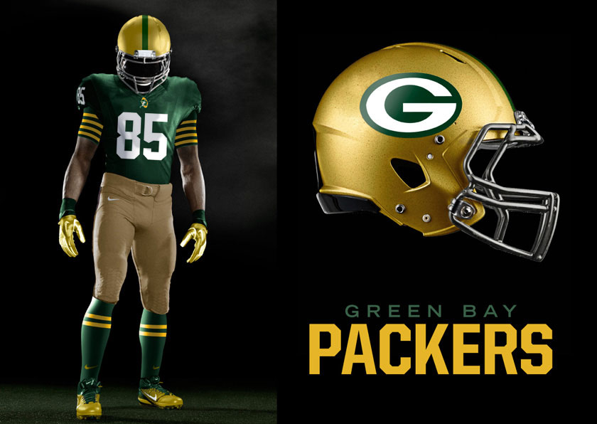 green bay packers uniforms