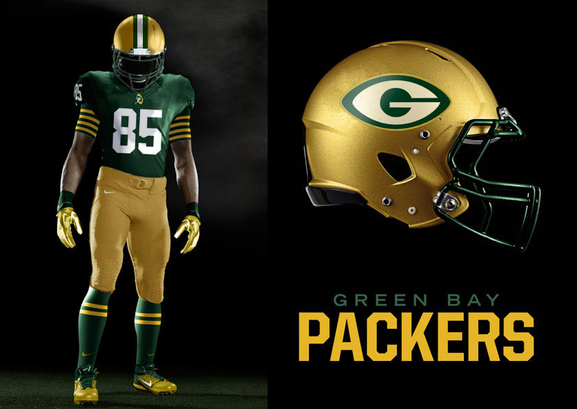 green bay packers old uniforms