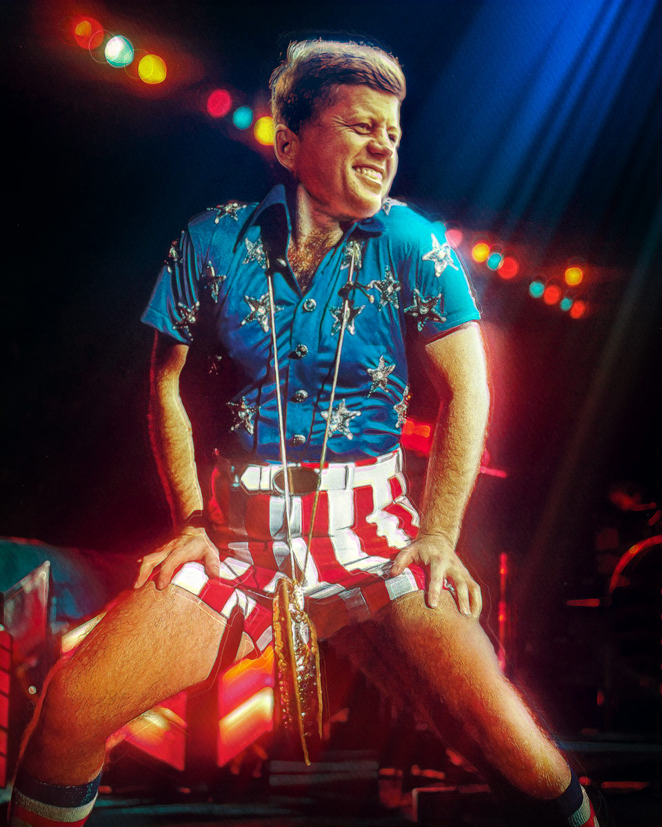 Elton John F. Kennedy Funny Human Hybrid Photoshop