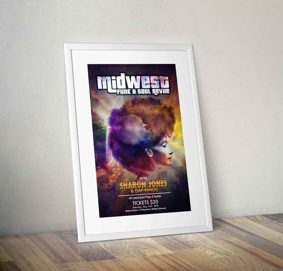 Midwest Funk Poster Design - The Majestic Theater Madison, WI