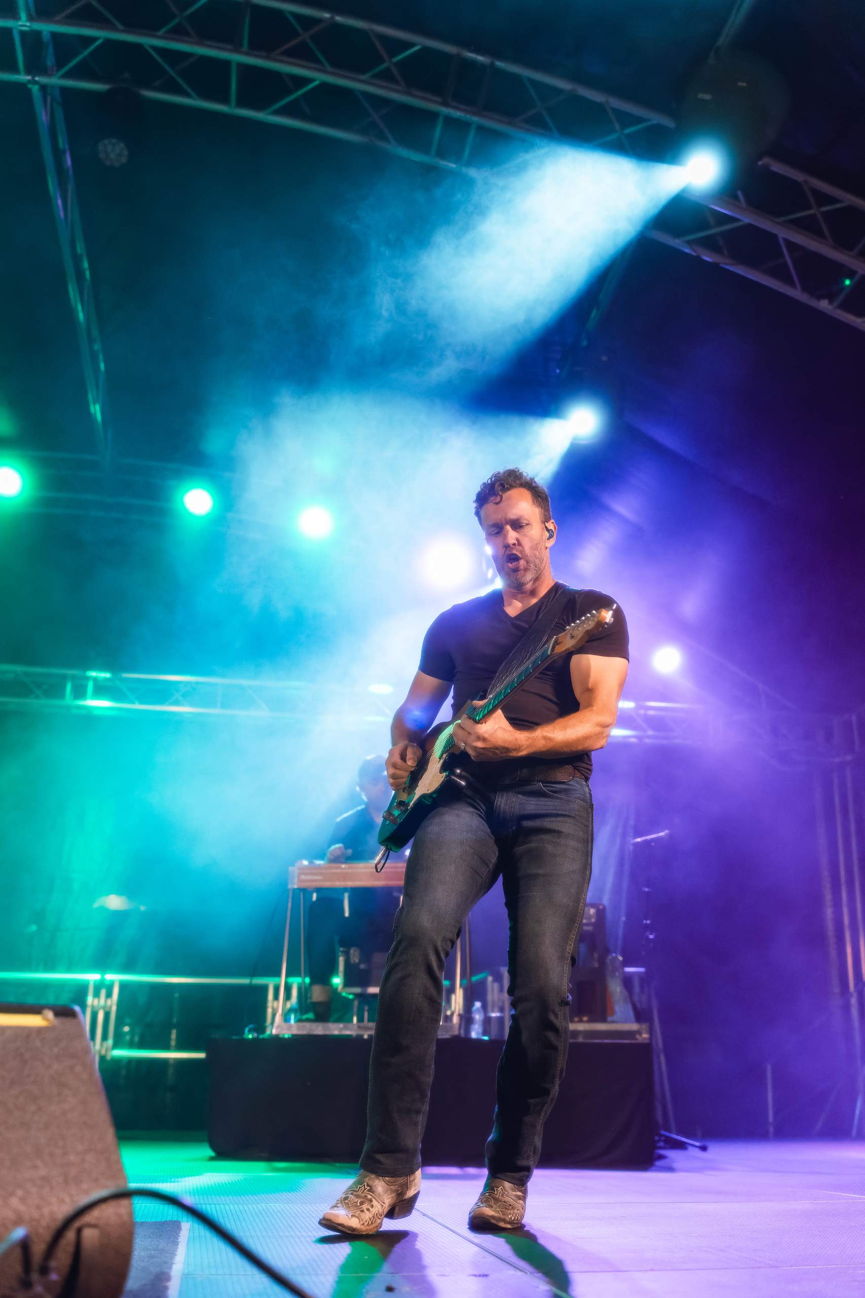 Easton Corbin performing at Tobacco Heritage Days in Edgerton, WI, July 15th, 2023, photography by Ross Harried for Second Crop Music