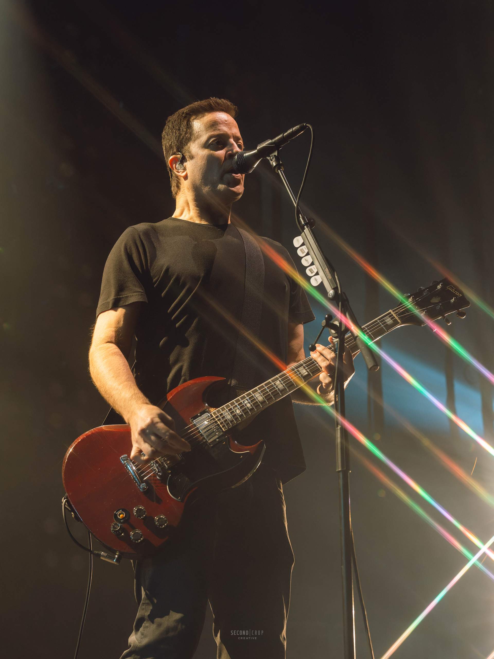 Jimmy Eat World performing at Fiserv Forum on April 2, 2024 as part of Fall Out Boy's SO MUCH FOR (2OUR) DUST tour, photography by Ross Harried for Second Crop Music