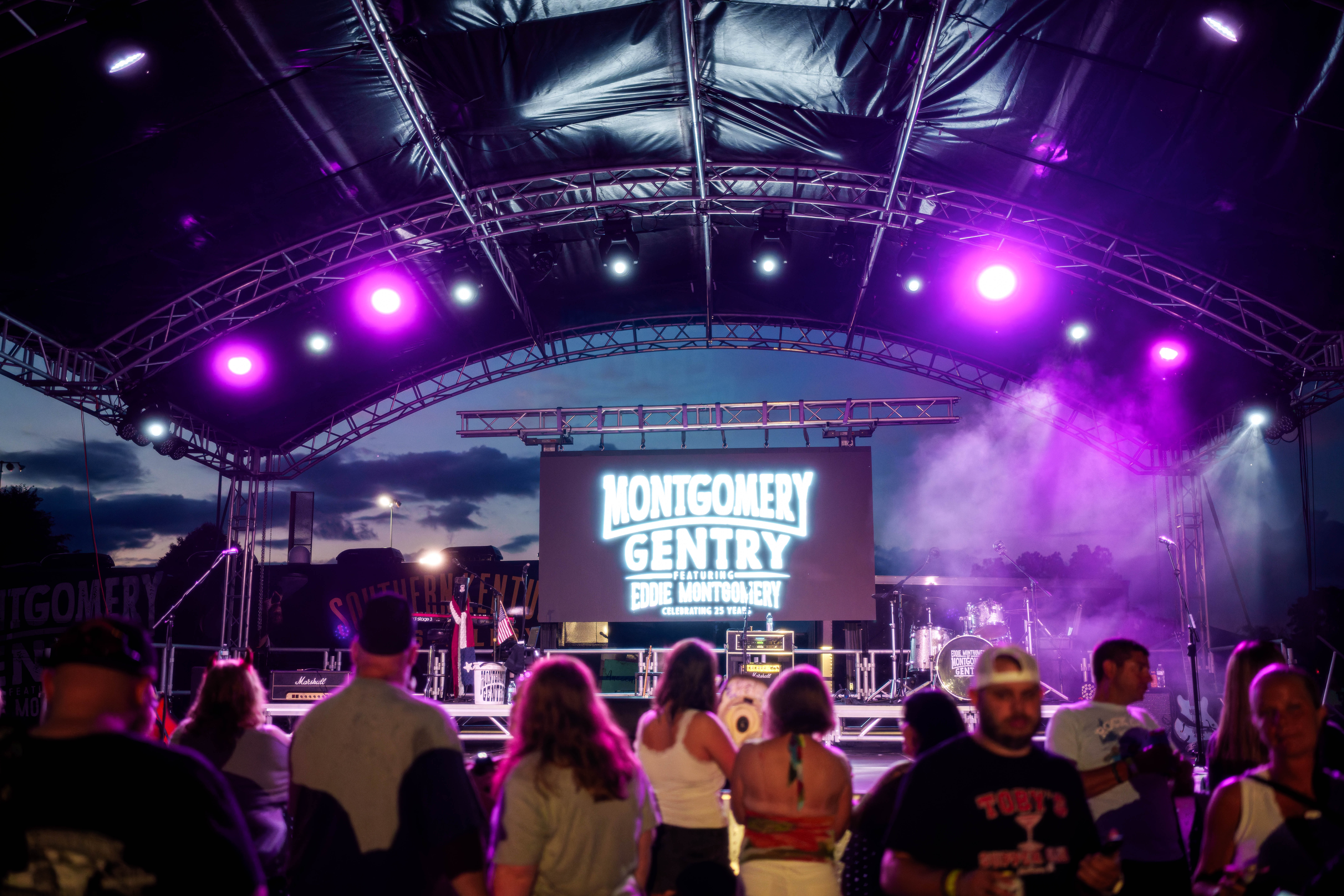 Montgomery Gentry featuring Eddie Montgomery performs at Tobacco Heritage Days in Edgerton, WI, July 19th, 2025, photography by Ross Harried for Second Crop Music
