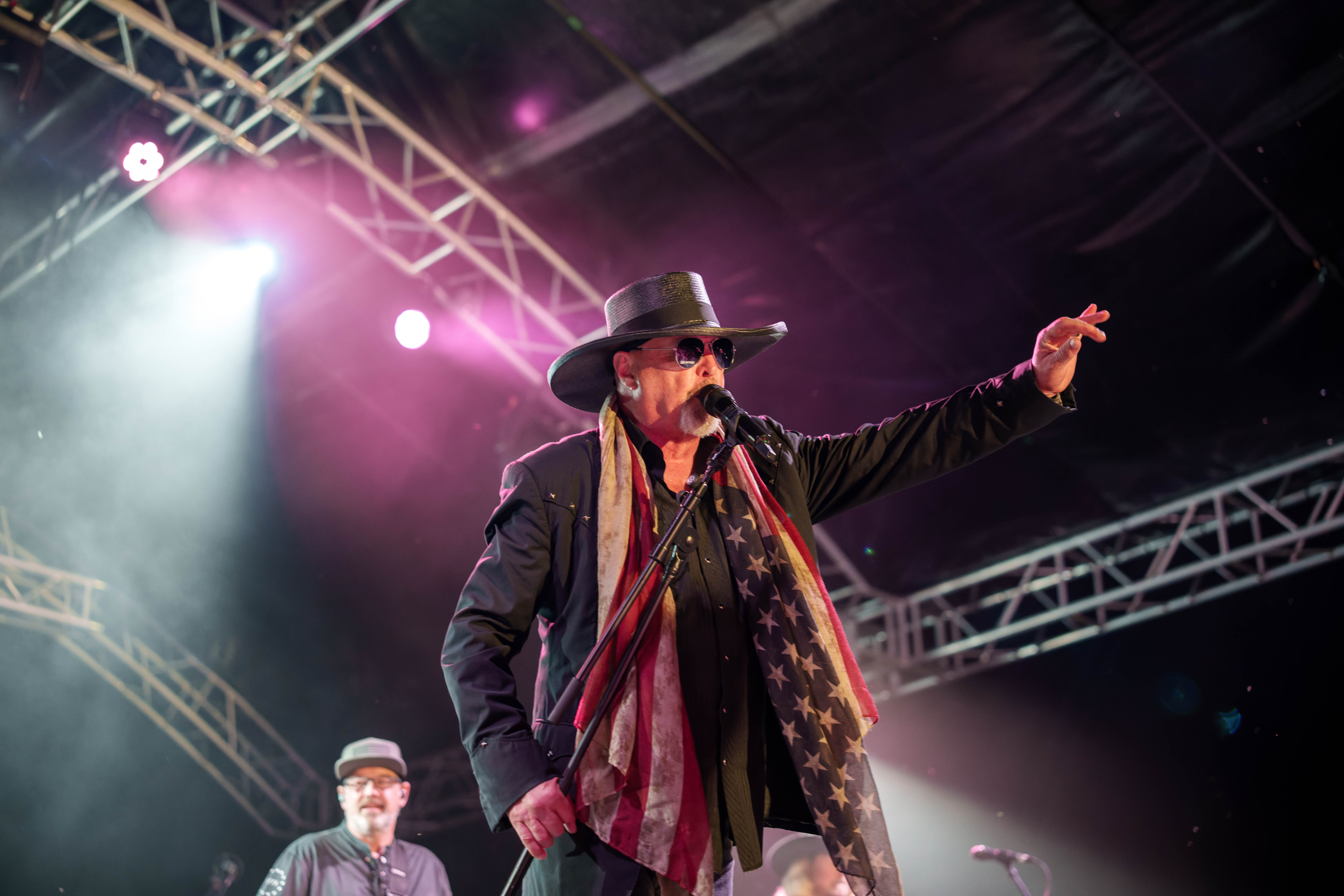 Montgomery Gentry featuring Eddie Montgomery performs at Tobacco Heritage Days in Edgerton, WI, July 19th, 2025, photography by Ross Harried for Second Crop Music
