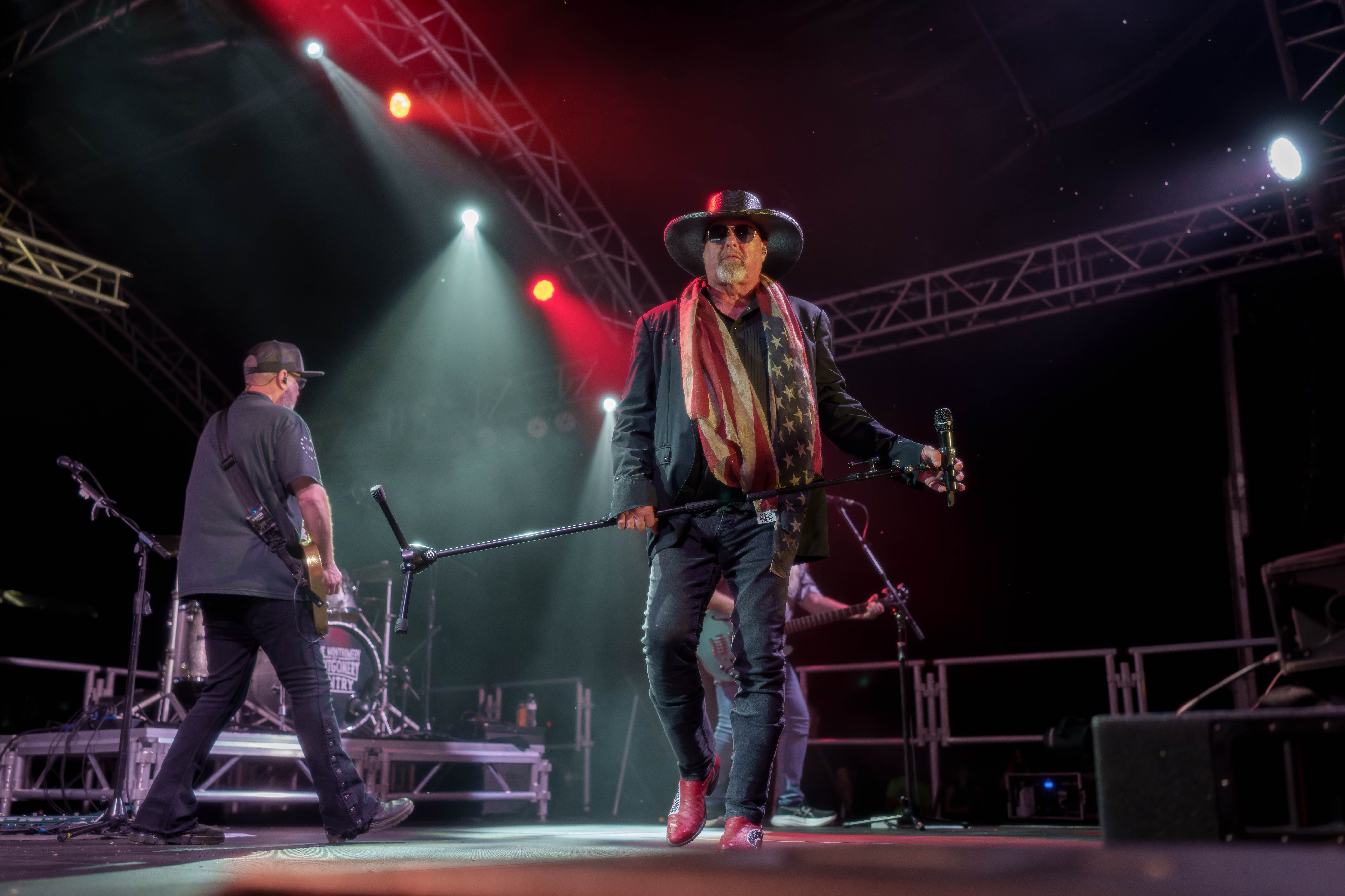 Montgomery Gentry featuring Eddie Montgomery performs at Tobacco Heritage Days in Edgerton, WI, July 19th, 2025, photography by Ross Harried for Second Crop Music