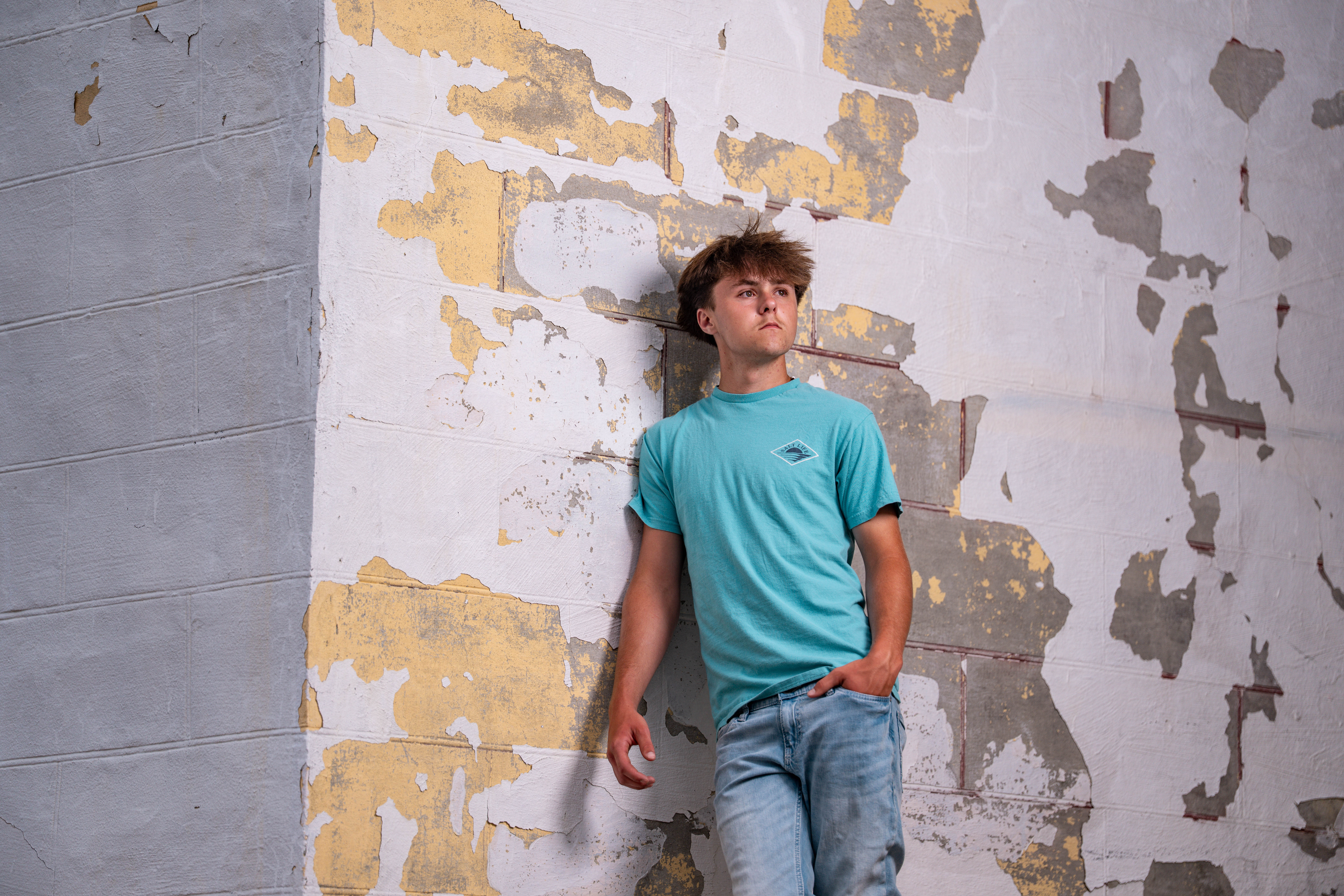 Click to View Larger Wyatt Steiner poses for a senior portrait session in Monroe, Wisconsin, on June 30, 2025. Steiner will be a Class of 2026 graduate. Photography by Ross Harried for Second Crop Creative.