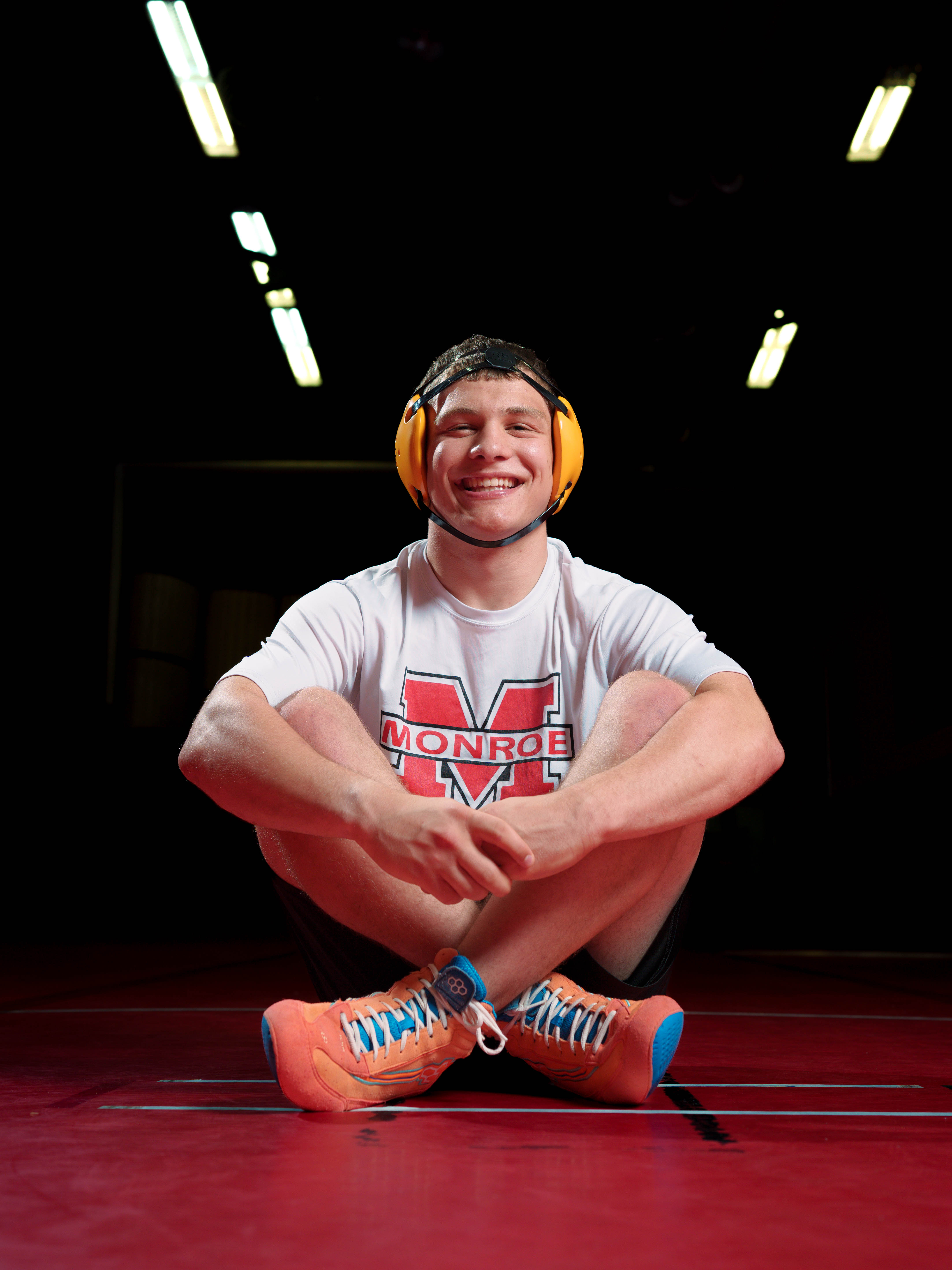Connor Eckdhal poses for a senior portrait session in Monroe, Wisconsin, on July 8th, 2025. Eckdhal will be a Class of 2026 graduate. Photography by Ross Harried for Second Crop Creative.