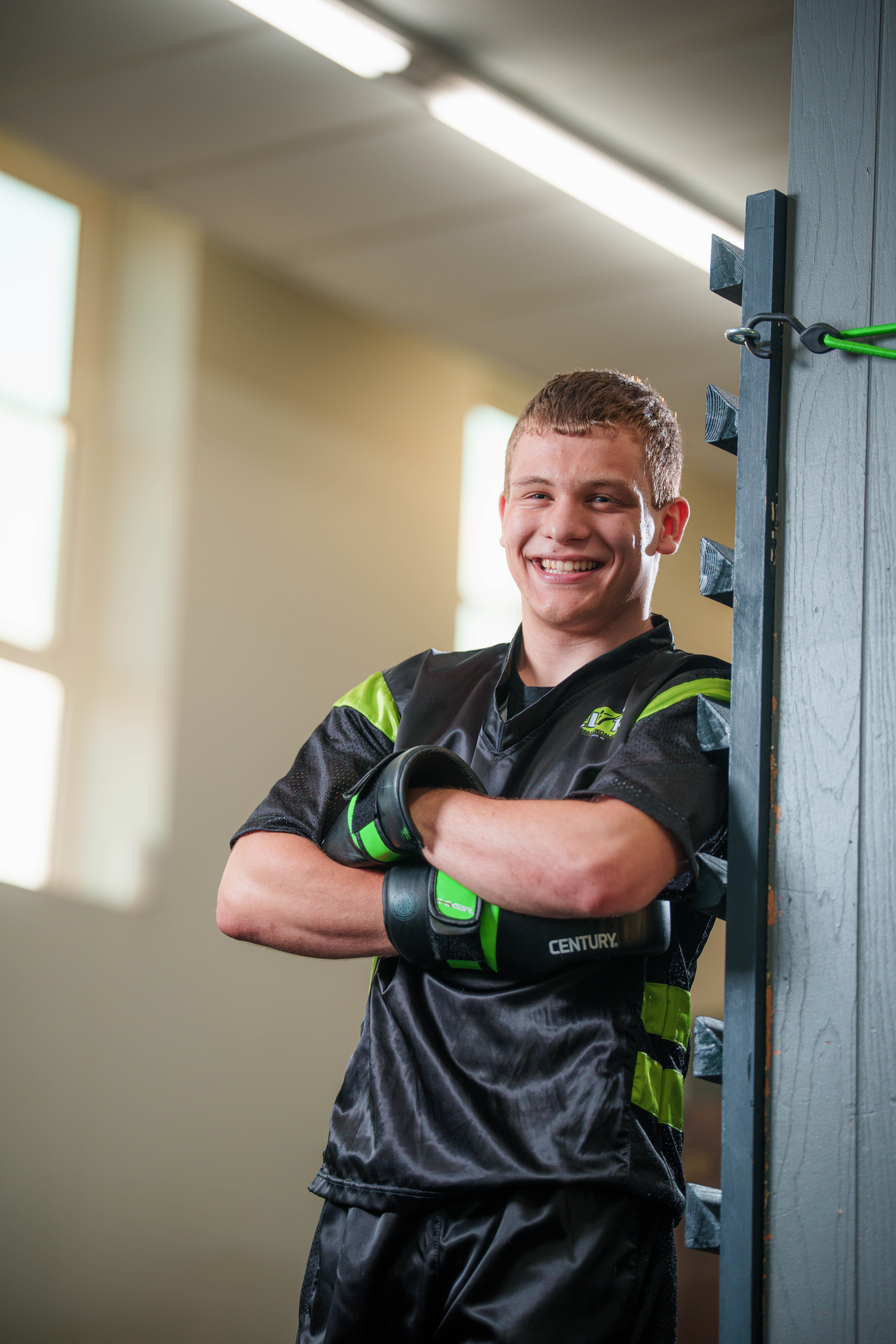 Connor Eckdhal poses for a senior portrait session in Monroe, Wisconsin, on July 8th, 2025. Eckdhal will be a Class of 2026 graduate. Photography by Ross Harried for Second Crop Creative.
