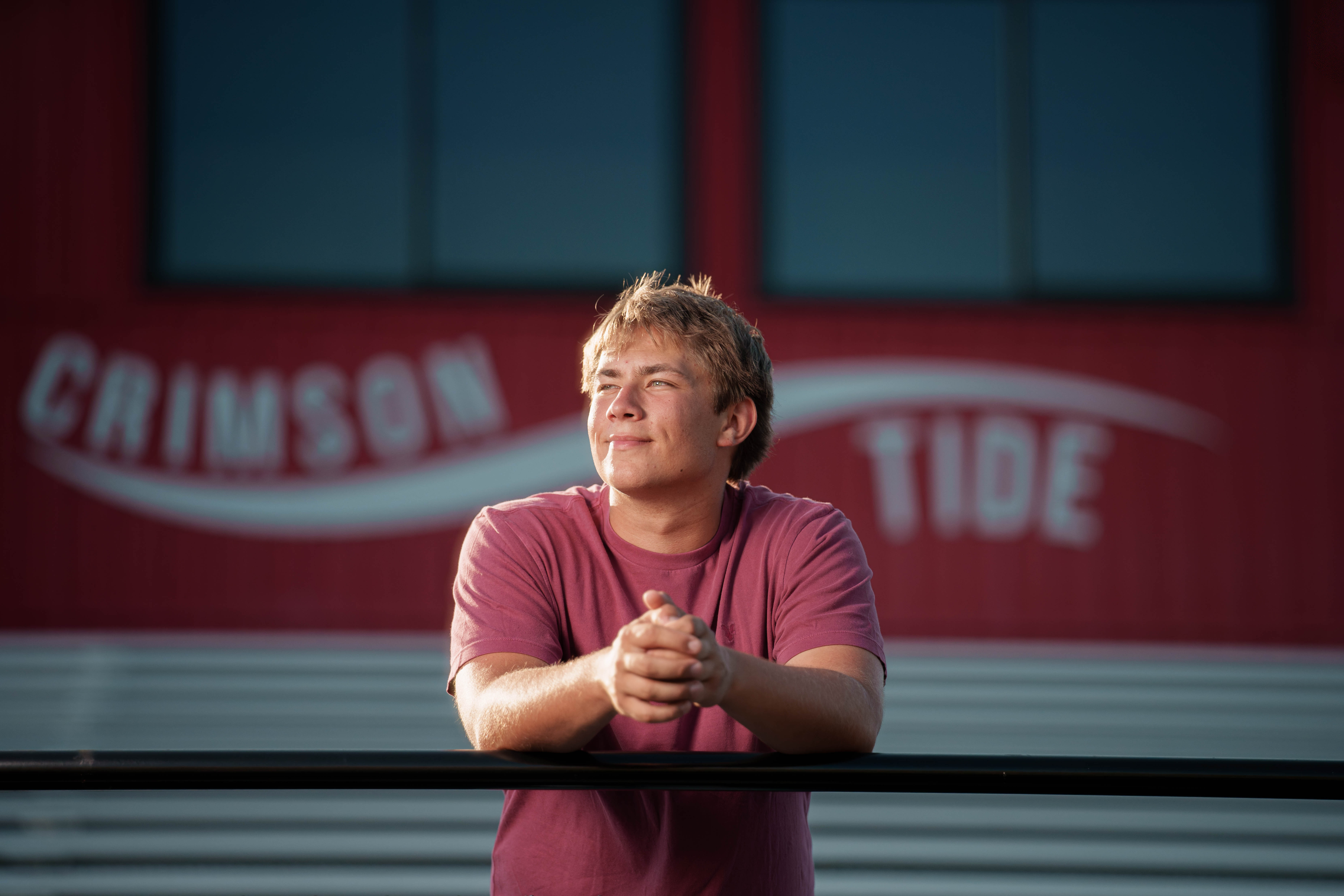 Click to View Larger Beckett Johnson poses for senior photos at Edgerton High School in Edgerton, Wisconsin on July 15th, 2025. Johnson will graduate in 2026. Photography by Ross Harried for Second Crop Creative.