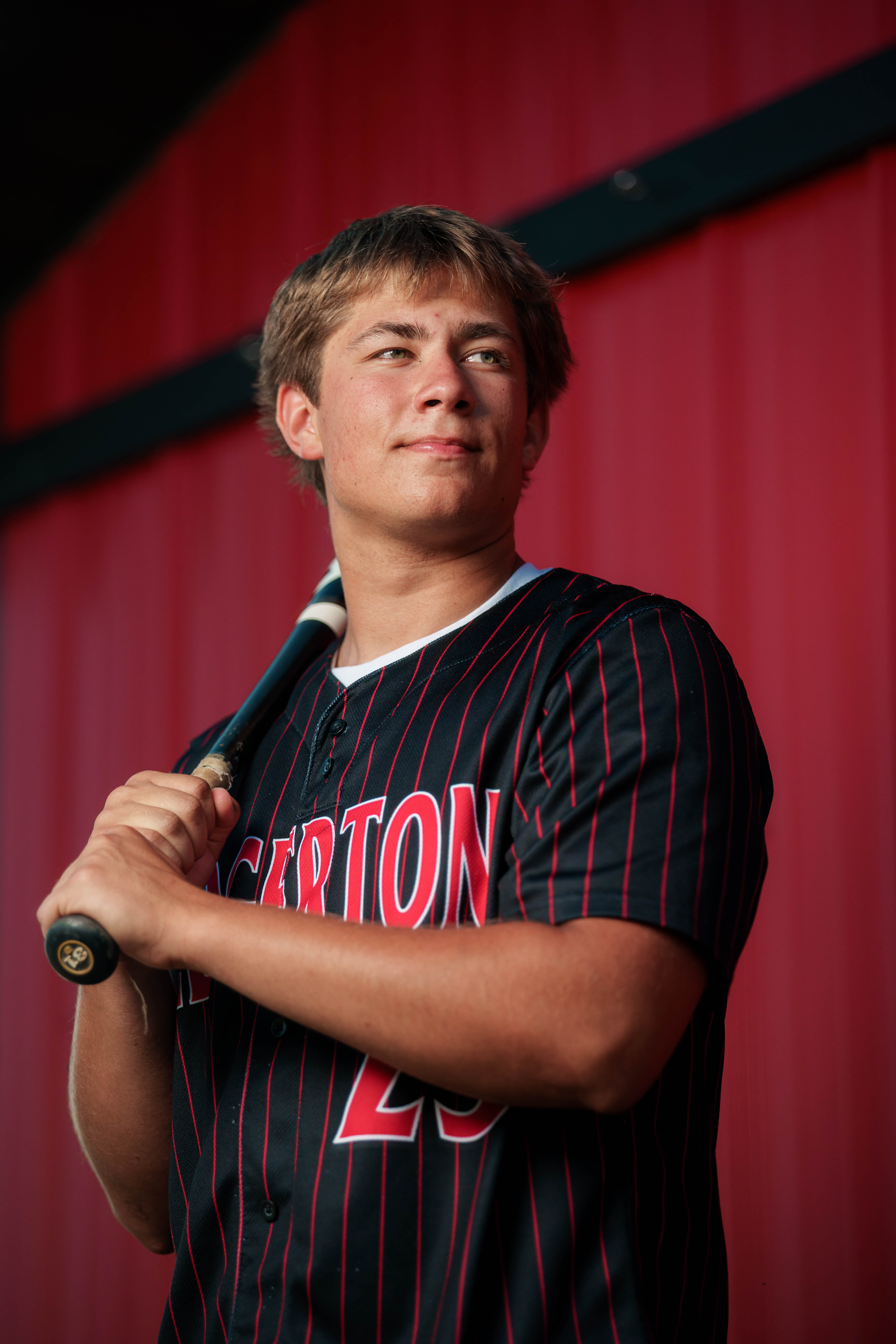 Click to View Larger Beckett Johnson poses for senior photos at Edgerton High School in Edgerton, Wisconsin on July 15th, 2025. Johnson will graduate in 2026. Photography by Ross Harried for Second Crop Creative.