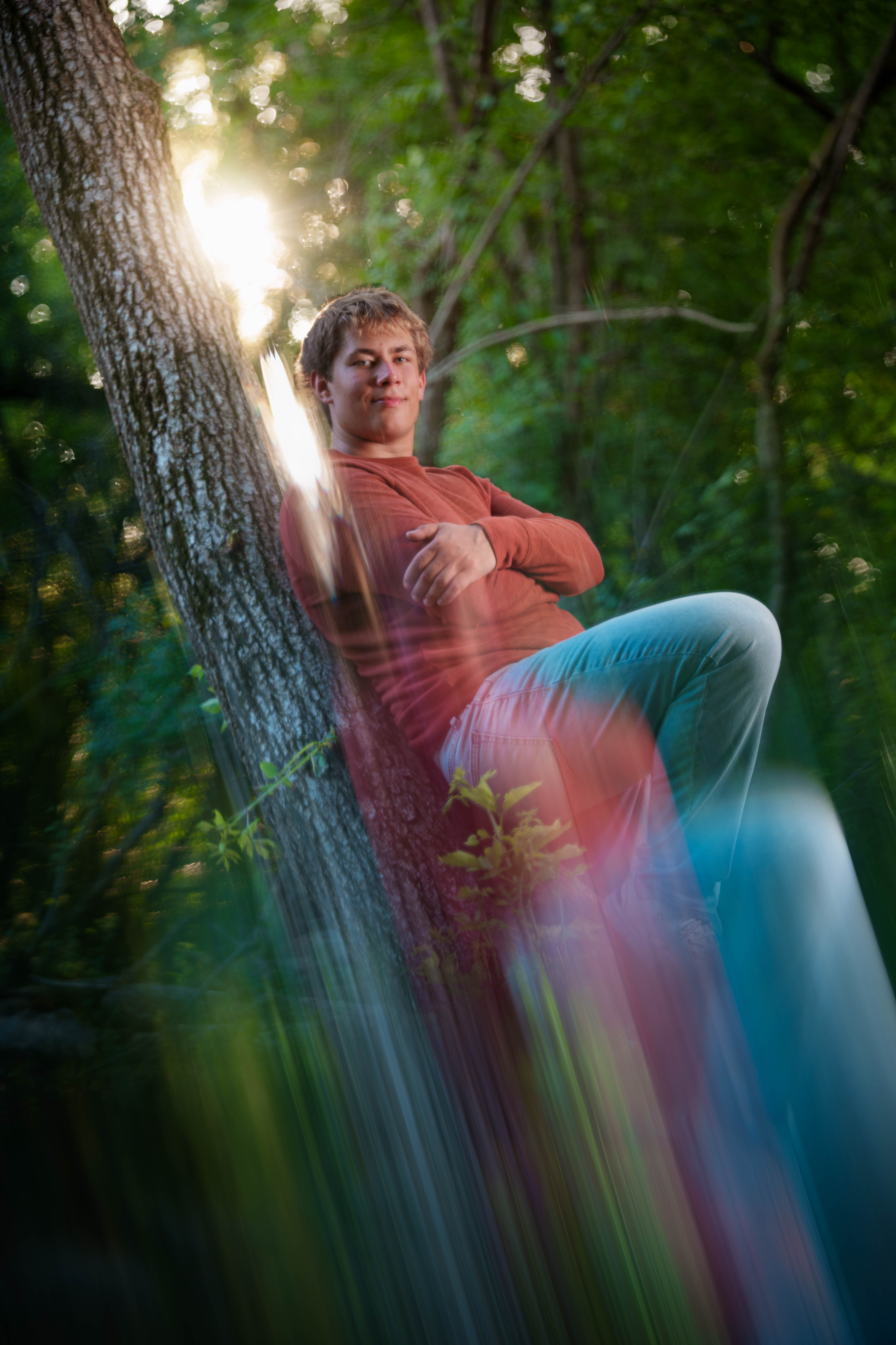 Click to View Larger Beckett Johnson poses for senior photos at Edgerton High School in Edgerton, Wisconsin on July 15th, 2025. Johnson will graduate in 2026. Photography by Ross Harried for Second Crop Creative.