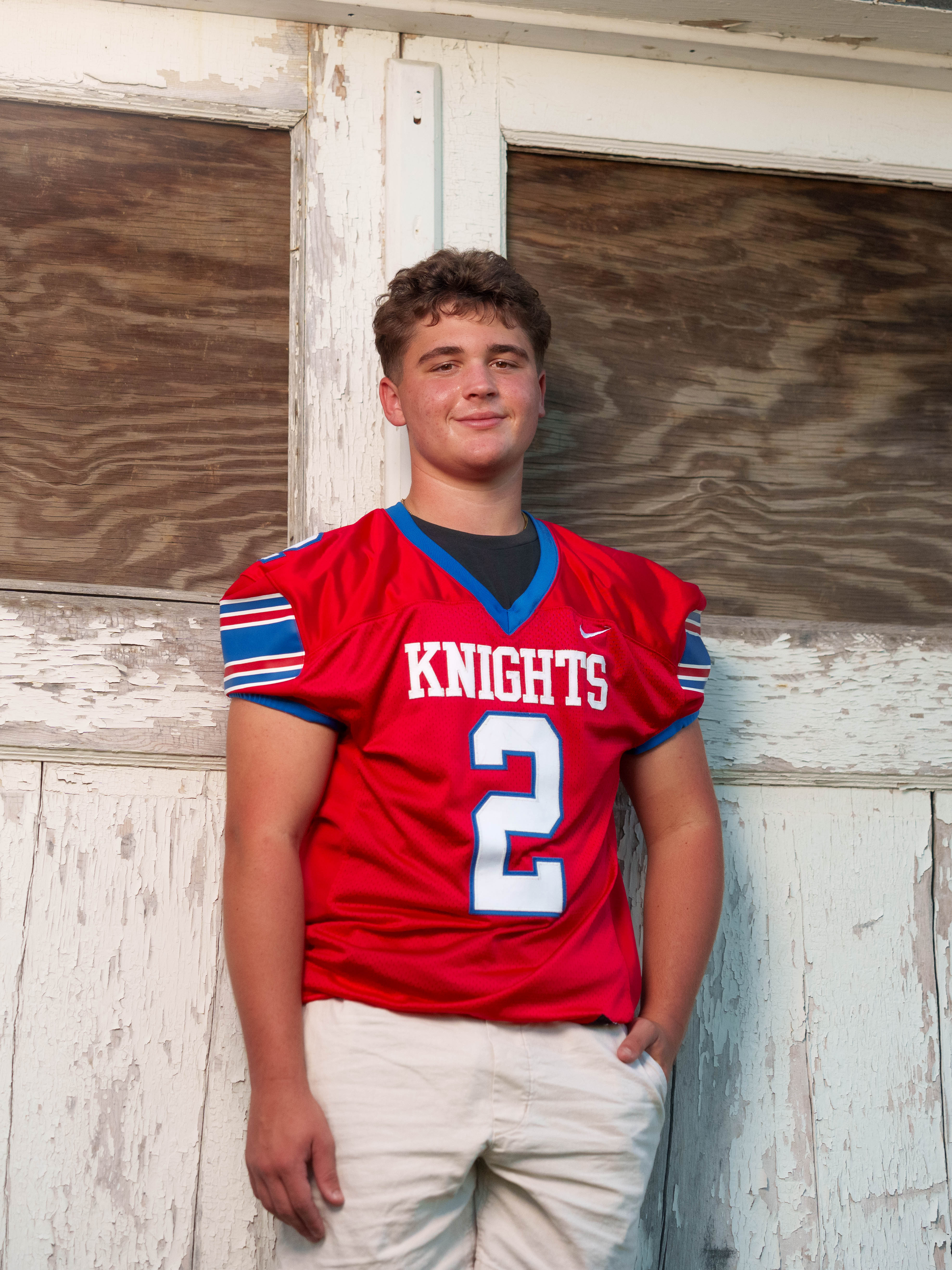 Click to View Larger Matt Roth poses for senior photos in New Glarus, Wisconsin on July 27th, 2025. Roth will graduate in 2026. Photography by Ross Harried for Second Crop Creative.