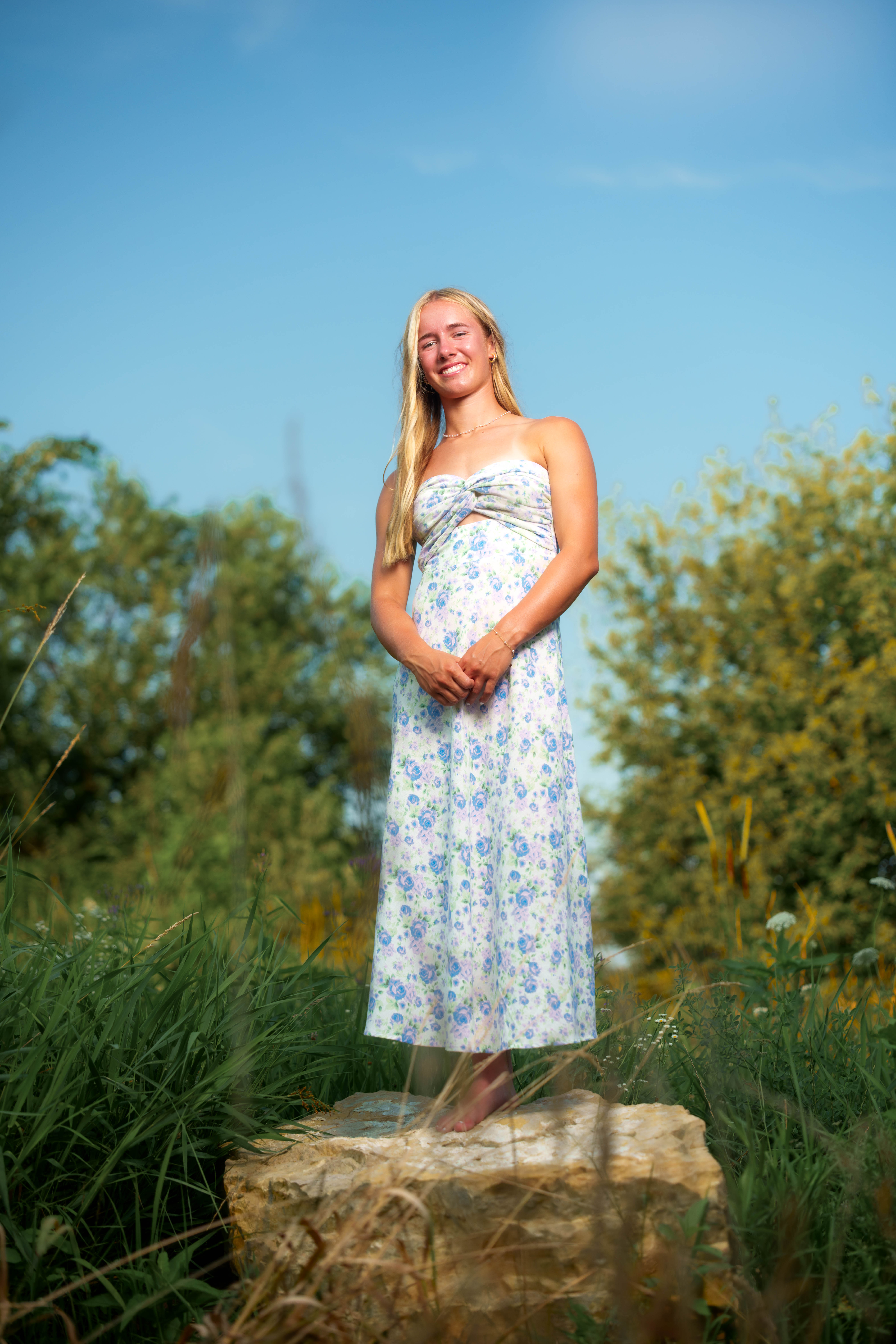 Click to View Larger Molly Olson poses for her senior portraits at Pheasant Valley Barn in Brooklyn, Wisconsin on July 29th, 2025. Olson will be graduating in 2026. Photography by Ross Harried for Second Crop Creative.