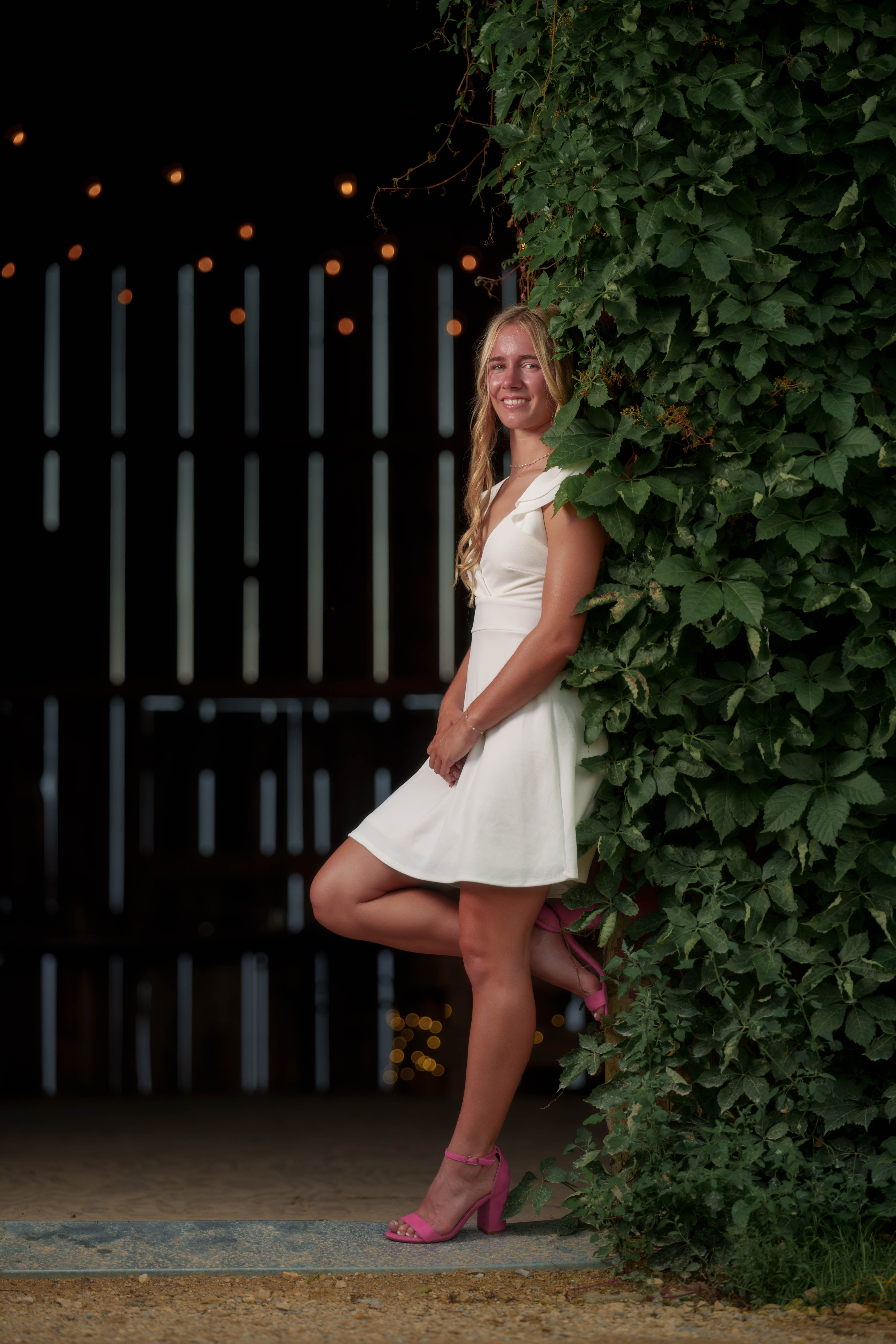 Click to View Larger Molly Olson poses for her senior portraits at Pheasant Valley Barn in Brooklyn, Wisconsin on July 29th, 2025. Olson will be graduating in 2026. Photography by Ross Harried for Second Crop Creative.
