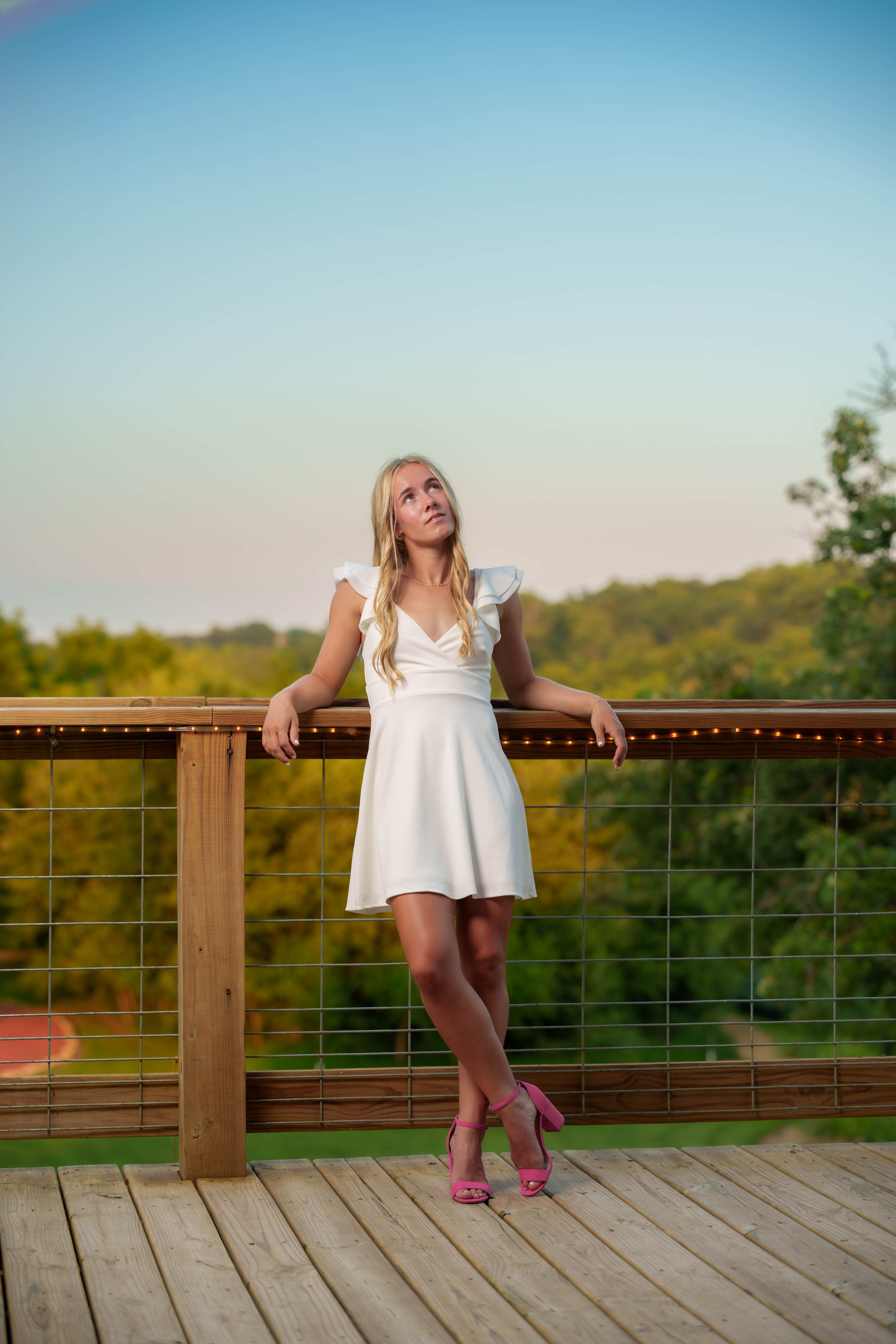 Click to View Larger Molly Olson poses for her senior portraits at Pheasant Valley Barn in Brooklyn, Wisconsin on July 29th, 2025. Olson will be graduating in 2026. Photography by Ross Harried for Second Crop Creative.