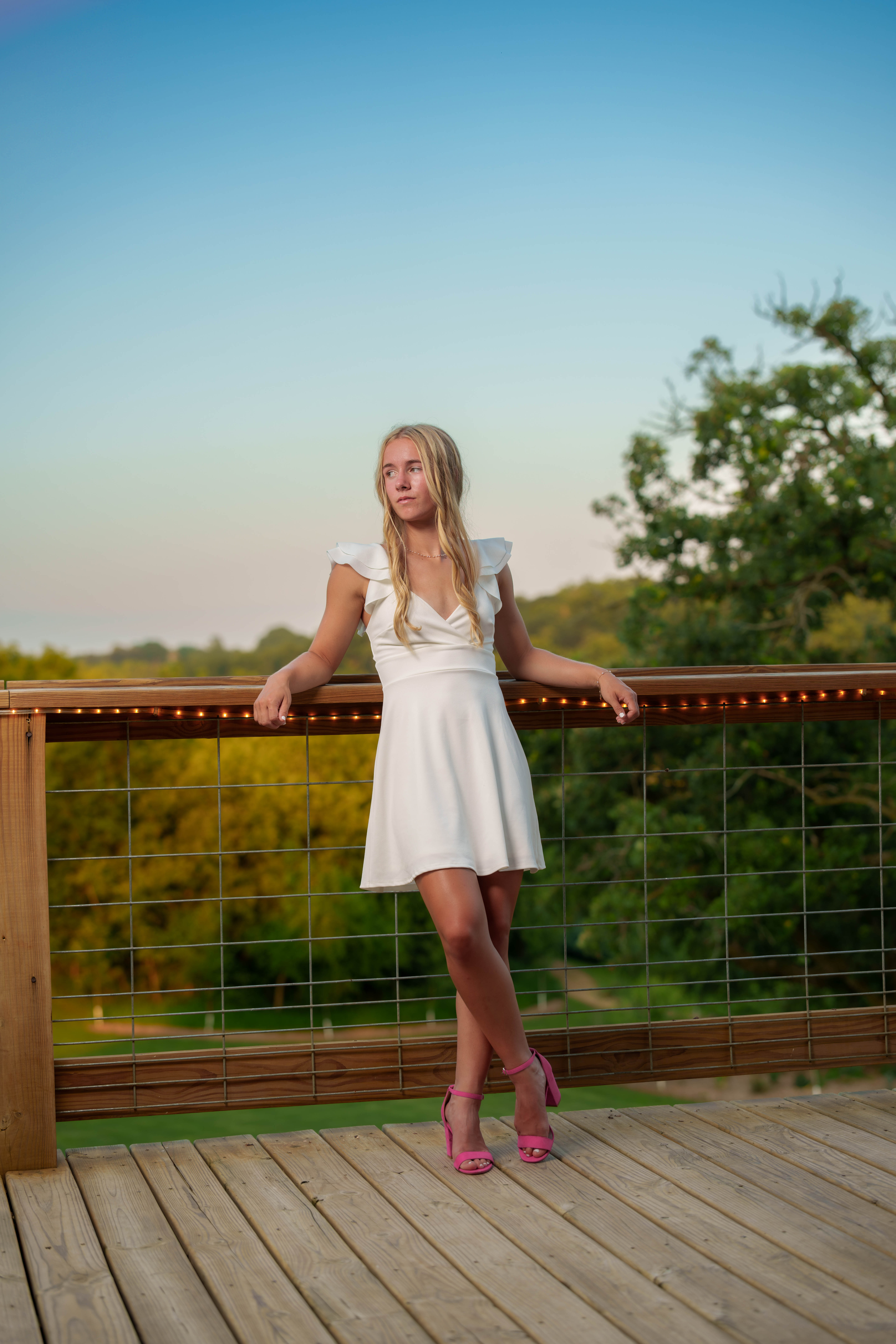 Click to View Larger Molly Olson poses for her senior portraits at Pheasant Valley Barn in Brooklyn, Wisconsin on July 29th, 2025. Olson will be graduating in 2026. Photography by Ross Harried for Second Crop Creative.