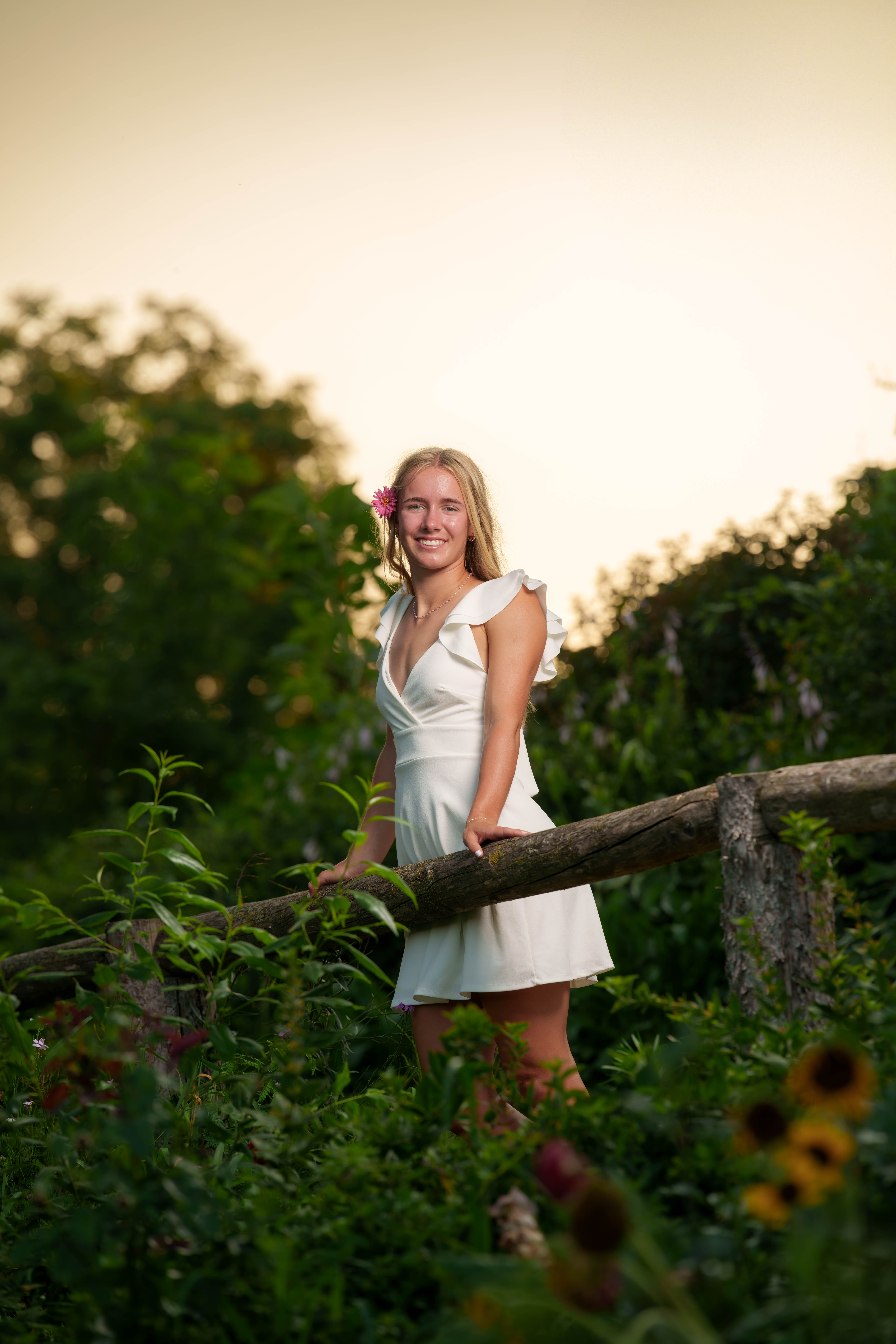 Click to View Larger Molly Olson poses for her senior portraits at Pheasant Valley Barn in Brooklyn, Wisconsin on July 29th, 2025. Olson will be graduating in 2026. Photography by Ross Harried for Second Crop Creative.
