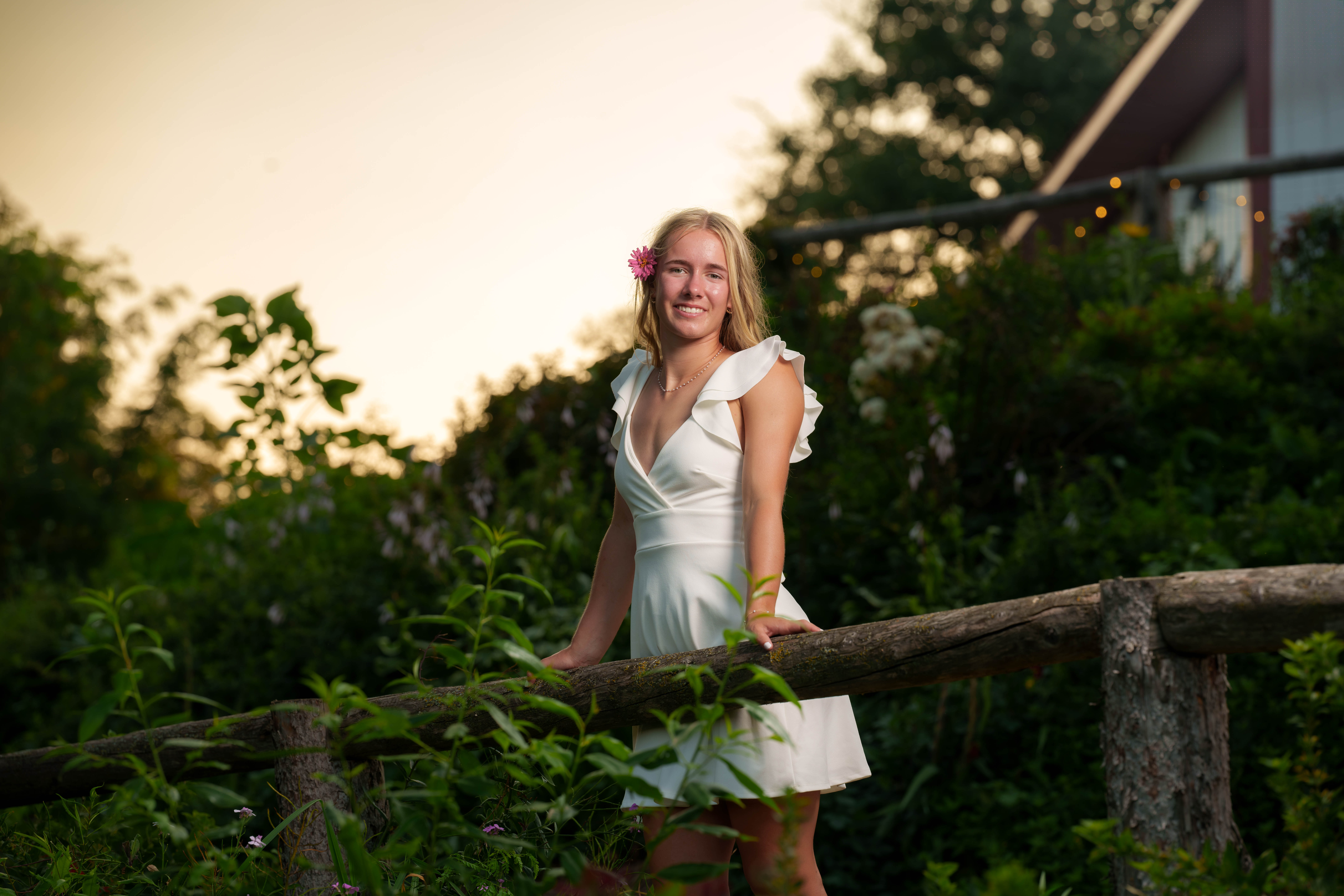 Click to View Larger Molly Olson poses for her senior portraits at Pheasant Valley Barn in Brooklyn, Wisconsin on July 29th, 2025. Olson will be graduating in 2026. Photography by Ross Harried for Second Crop Creative.