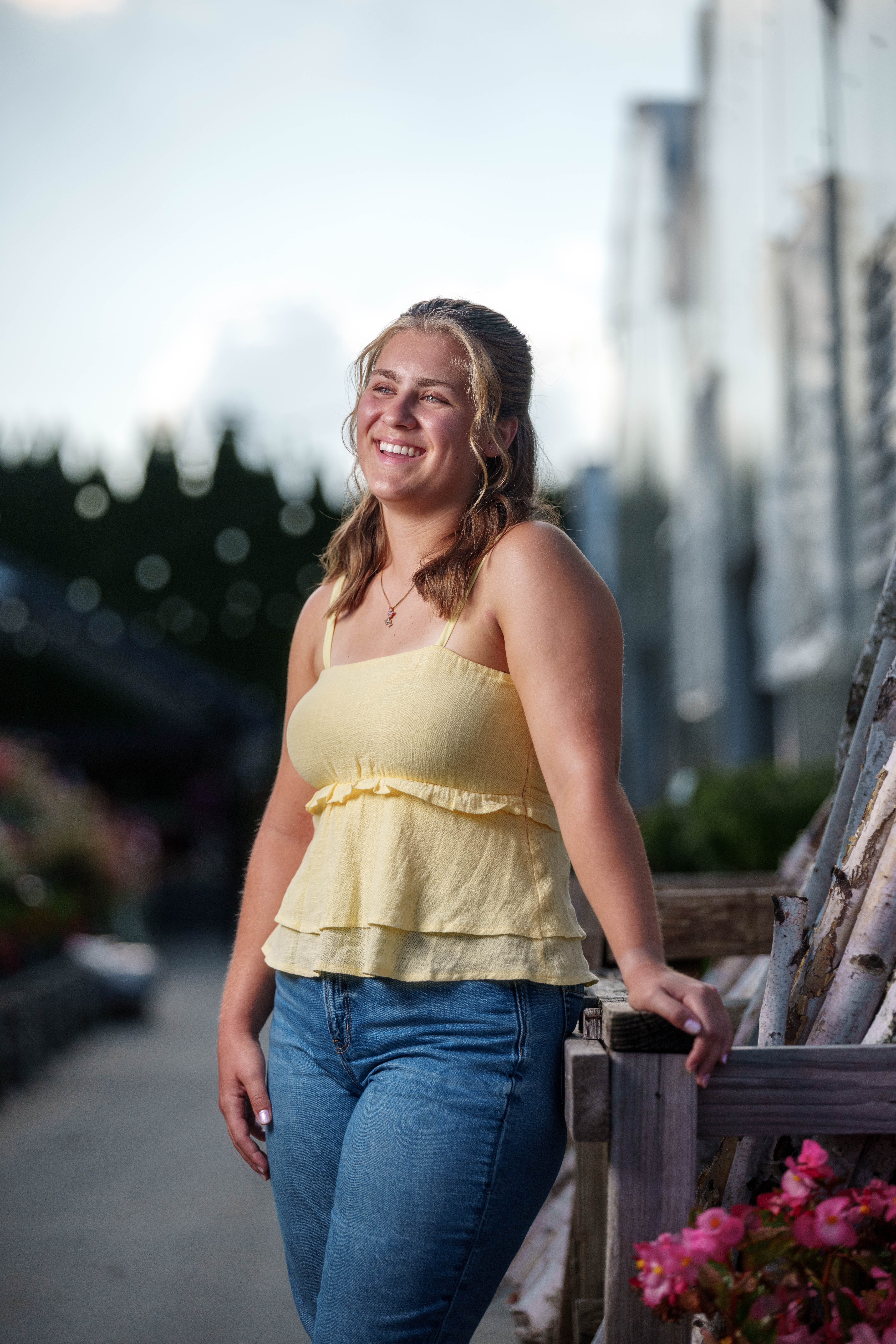Shannon Weber poses for senior photos at Parrfection Produce Farm Market outside Monticello Wisconsin on August 7th, 2025. Weber will graduate in 2026. Photography by Ross Harried for Second Crop Creative.