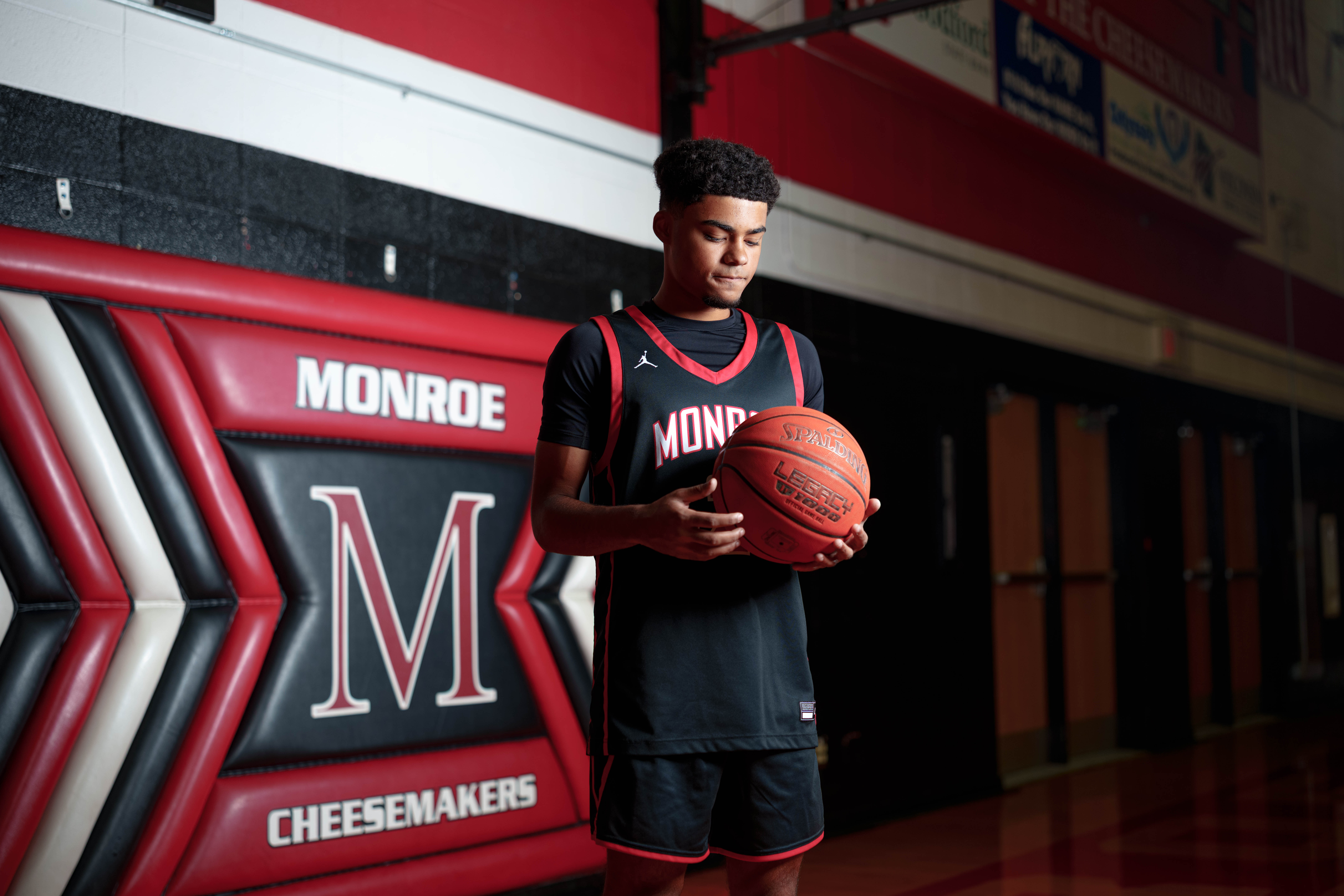 Click to View Larger Mekhi Brown poses for senior photos in Monroe Wisconsin on August 14th, 2025. Brown will graduate in 2026. Photography by Ross Harried for Second Crop Creative.