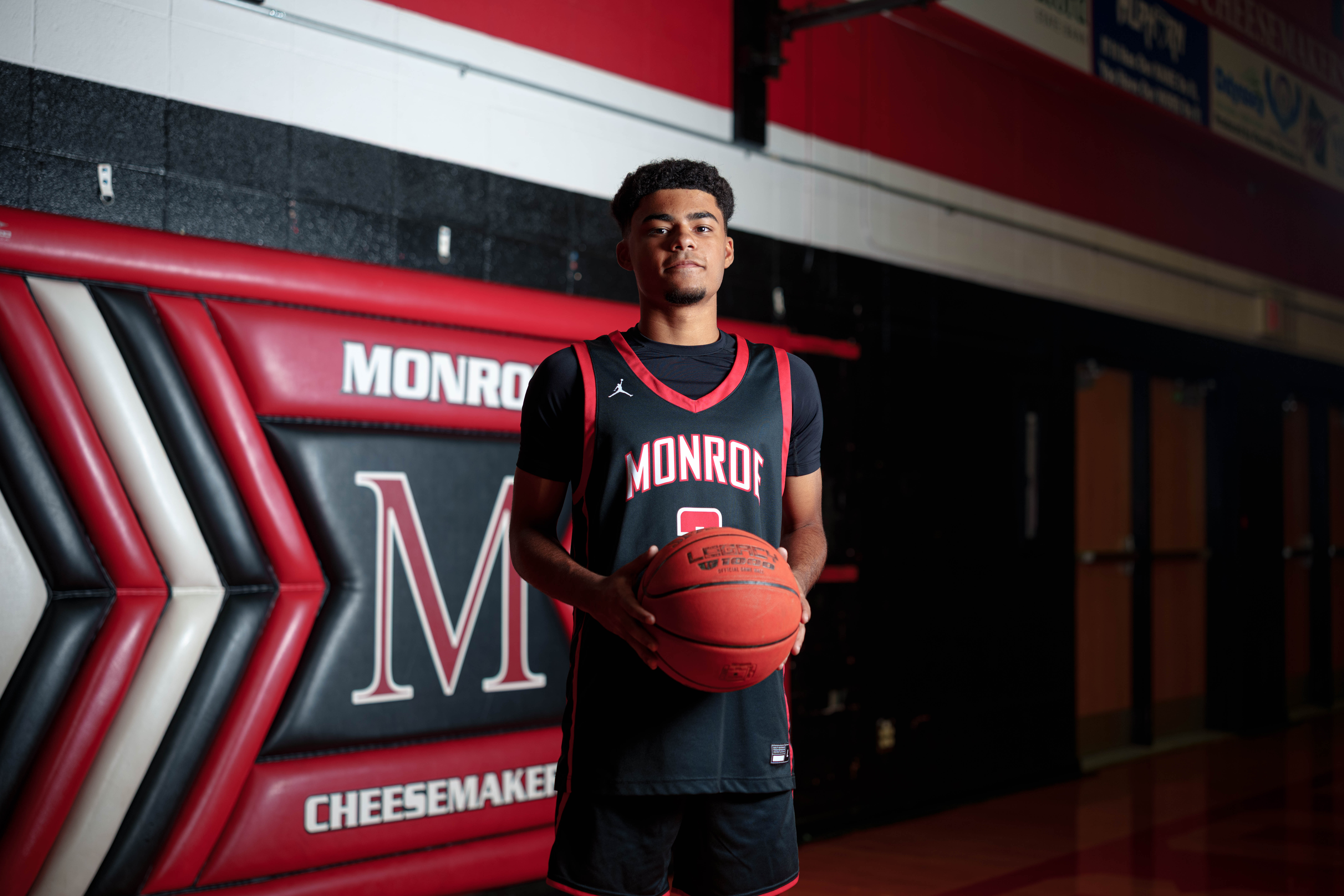 Click to View Larger Mekhi Brown poses for senior photos in Monroe Wisconsin on August 14th, 2025. Brown will graduate in 2026. Photography by Ross Harried for Second Crop Creative.