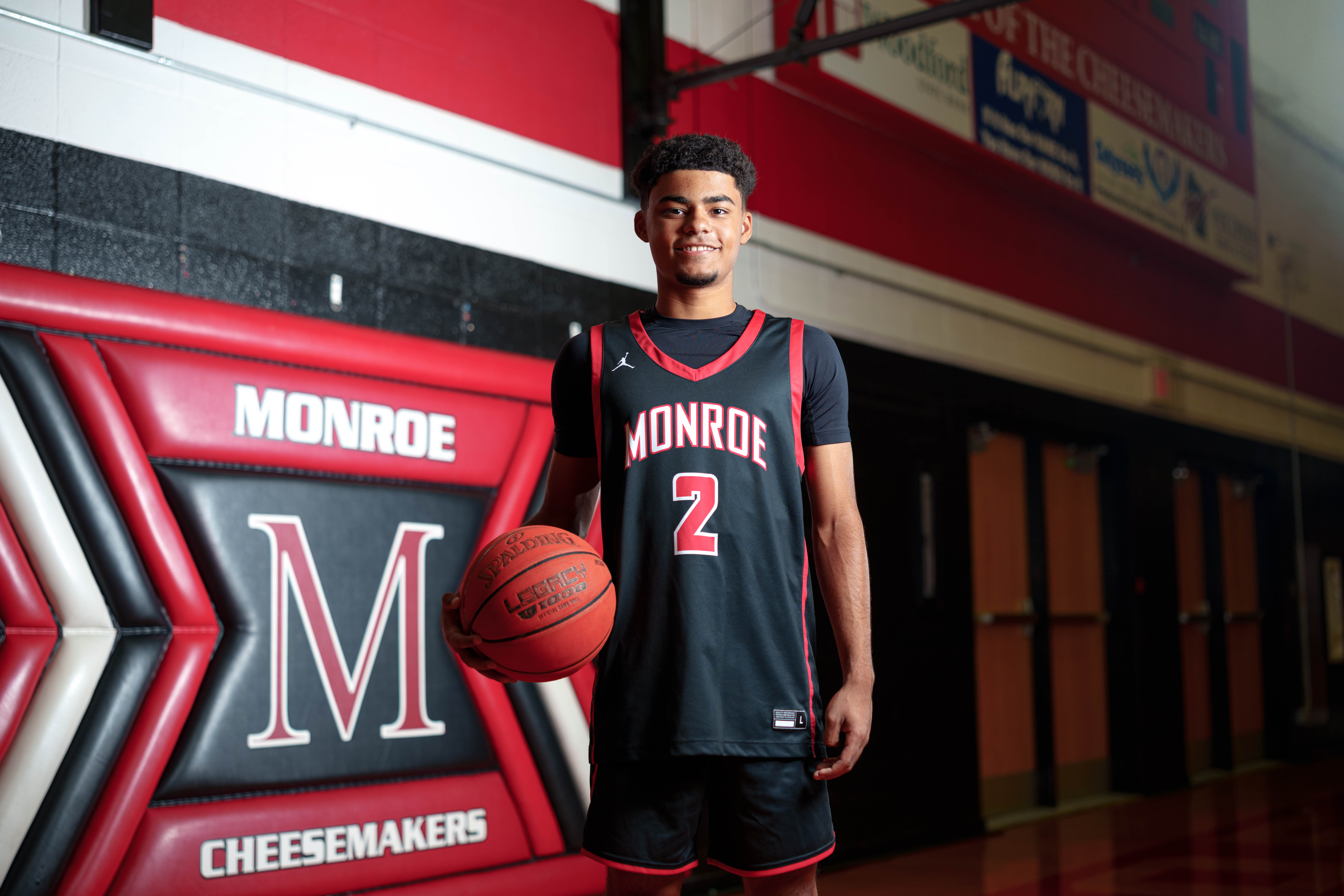 Click to View Larger Mekhi Brown poses for senior photos in Monroe Wisconsin on August 14th, 2025. Brown will graduate in 2026. Photography by Ross Harried for Second Crop Creative.