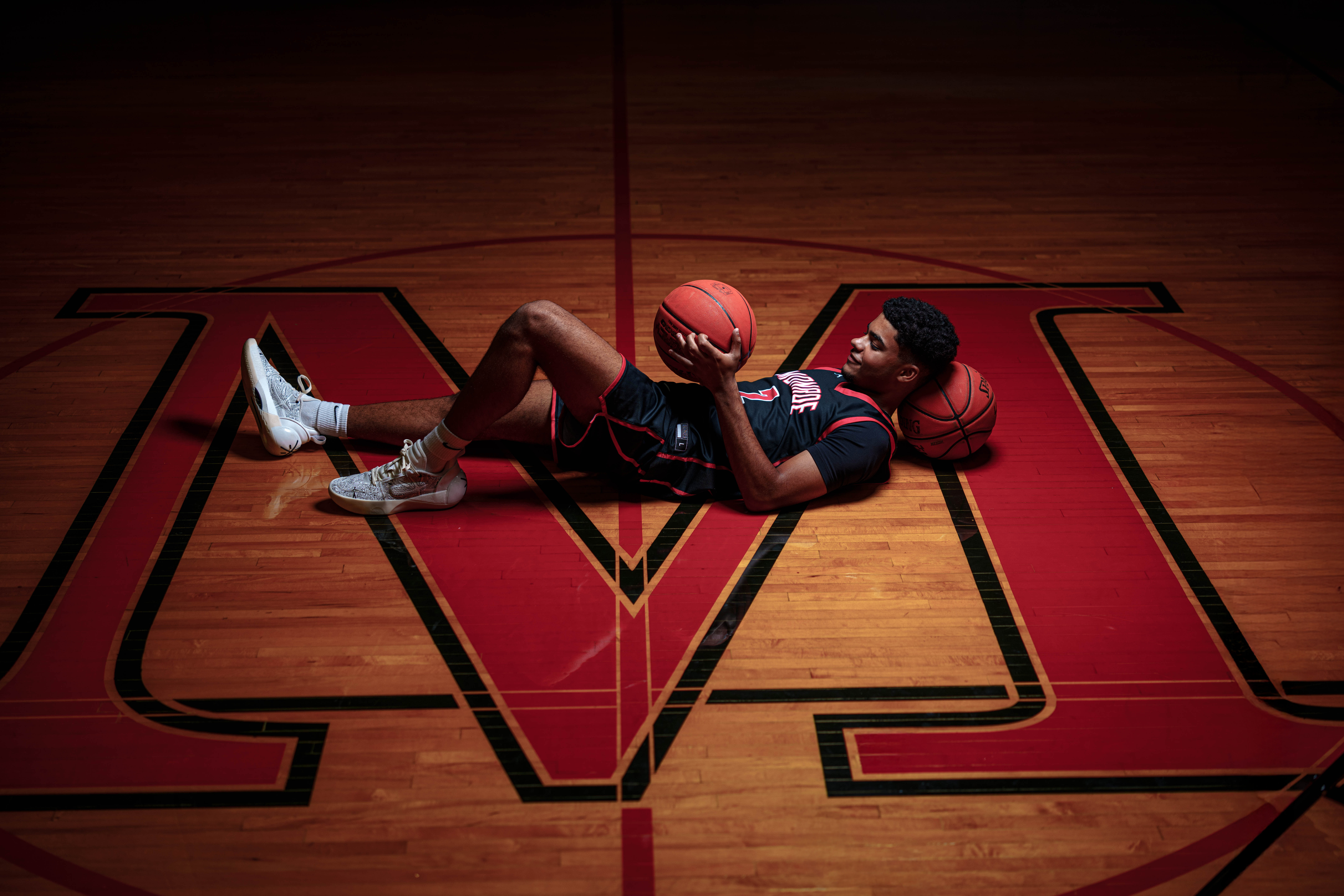 Click to View Larger Mekhi Brown poses for senior photos in Monroe Wisconsin on August 14th, 2025. Brown will graduate in 2026. Photography by Ross Harried for Second Crop Creative.