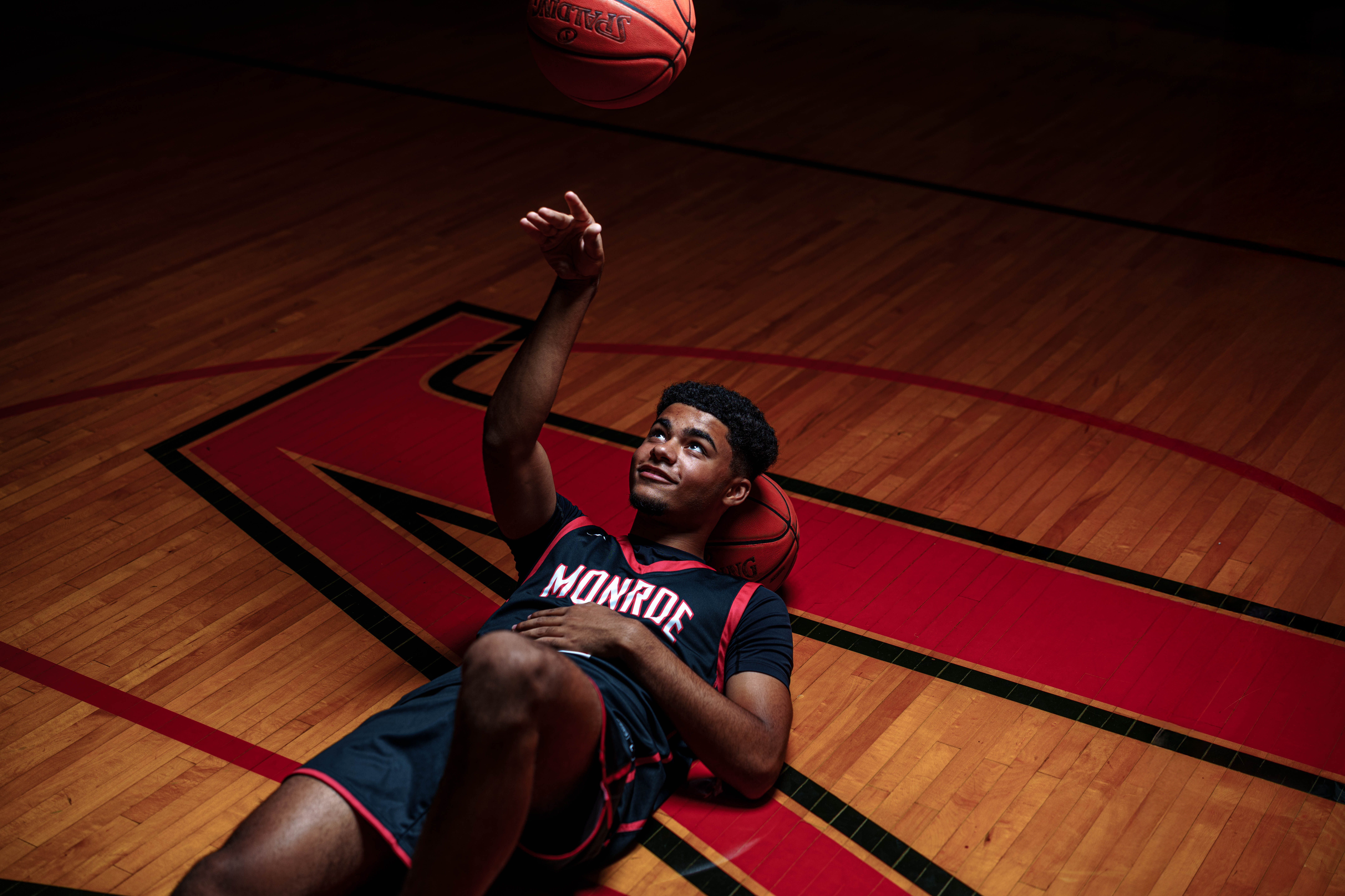 Click to View Larger Mekhi Brown poses for senior photos in Monroe Wisconsin on August 14th, 2025. Brown will graduate in 2026. Photography by Ross Harried for Second Crop Creative.
