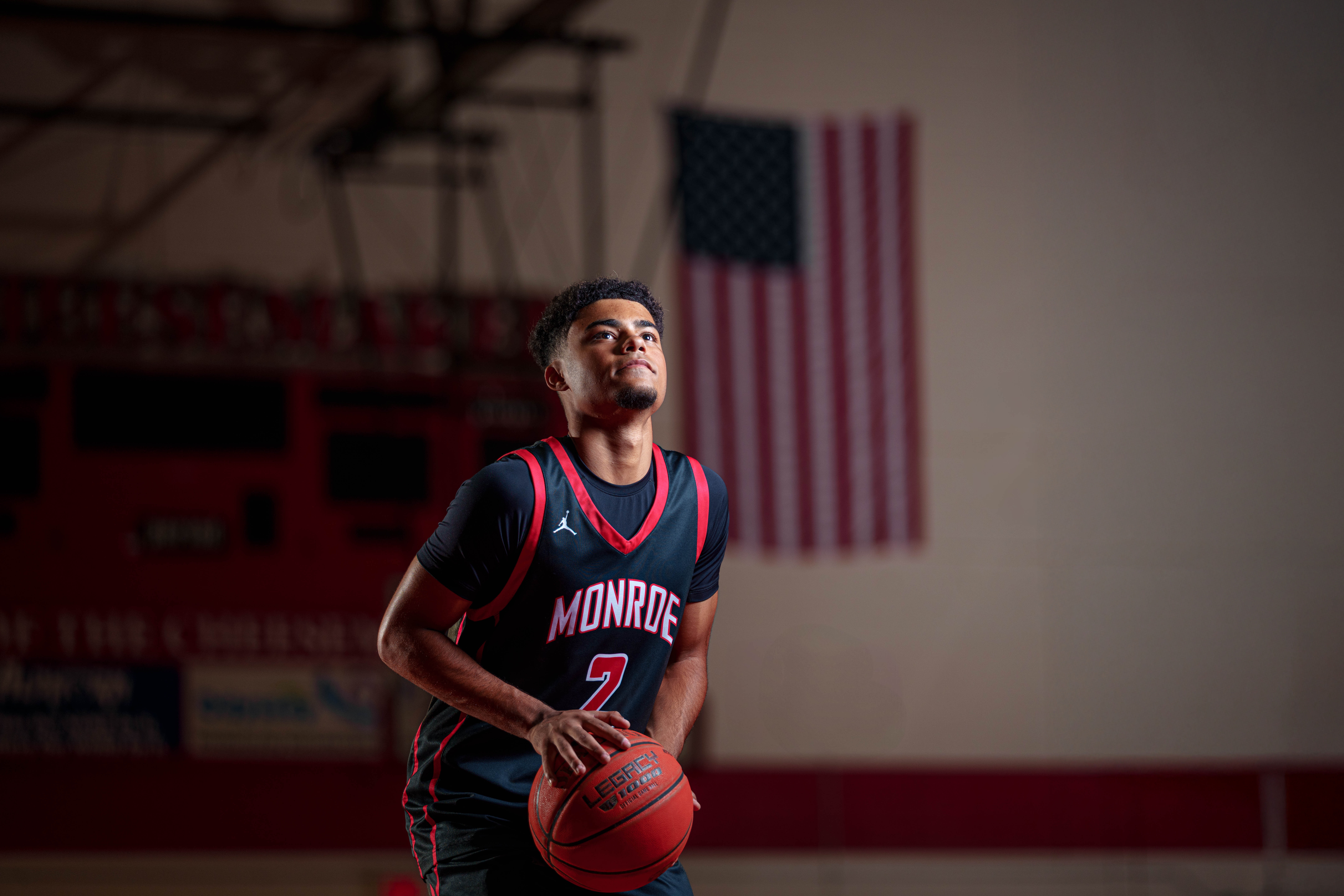 Click to View Larger Mekhi Brown poses for senior photos in Monroe Wisconsin on August 14th, 2025. Brown will graduate in 2026. Photography by Ross Harried for Second Crop Creative.