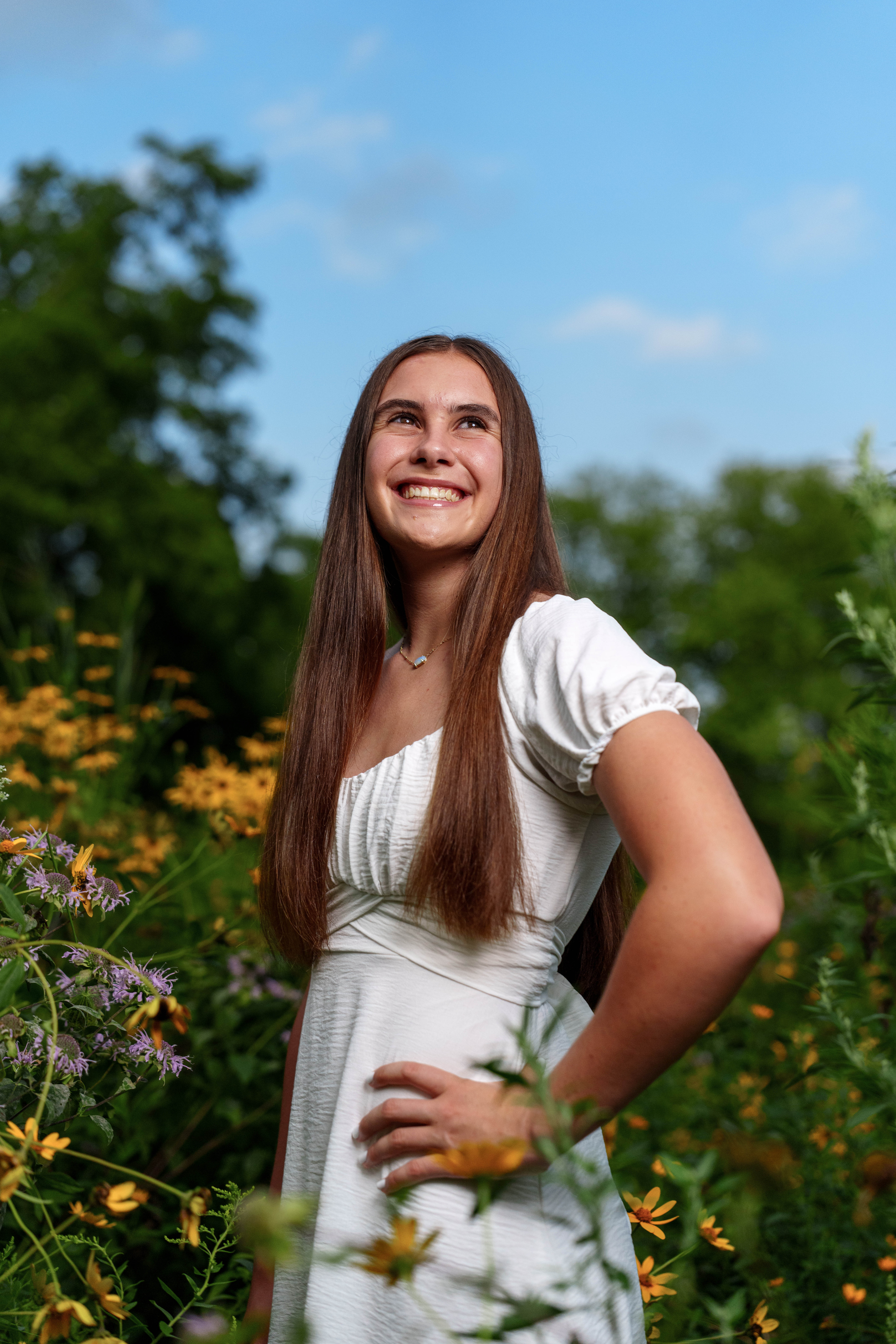 Click to View Larger Mary McKenzie poses for senior photos in Monroe Wisconsin on August 17th, 2025. McKenzie will graduate in 2026. Photography by Ross Harried for Second Crop Creative.