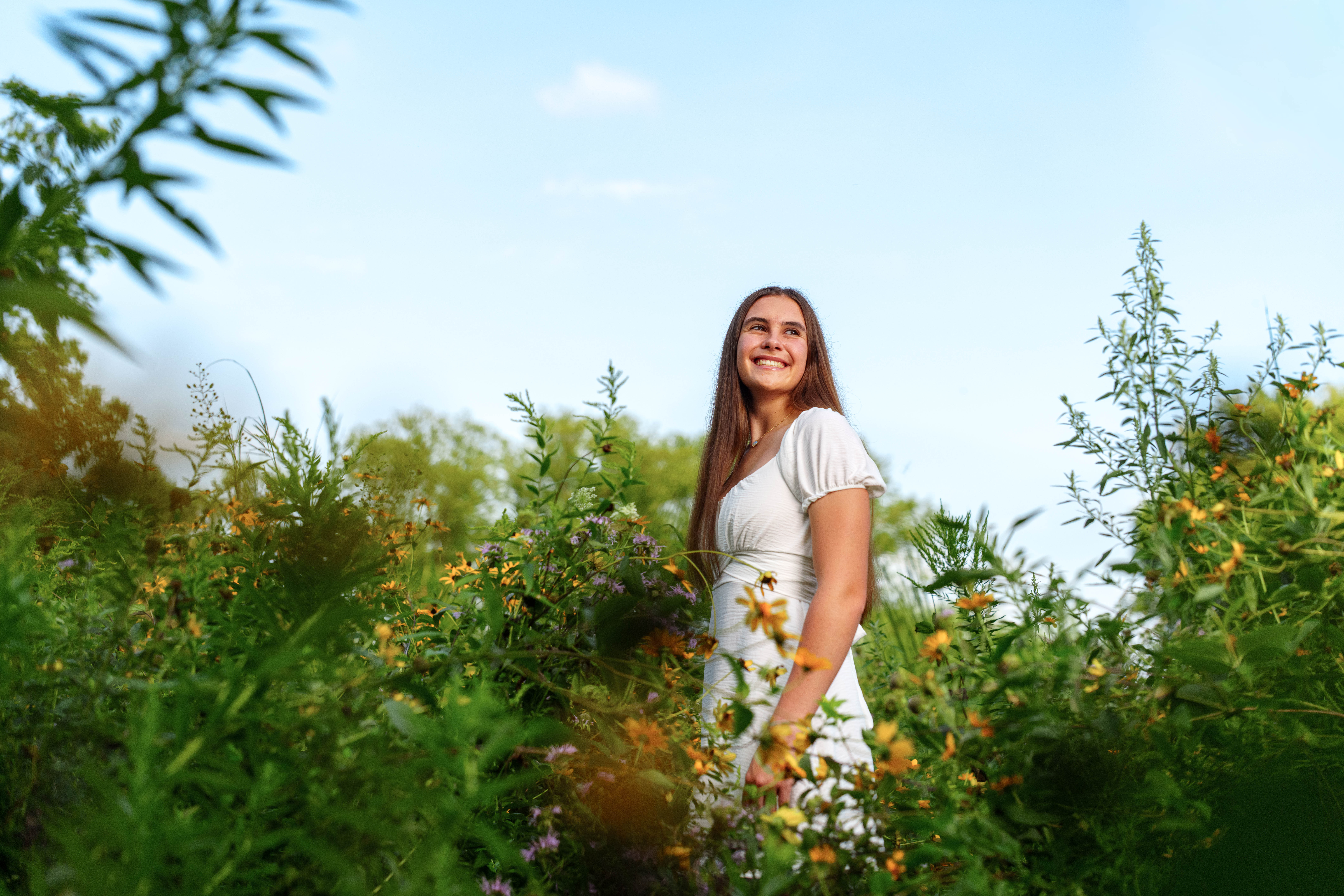 Click to View Larger Mary McKenzie poses for senior photos in Monroe Wisconsin on August 17th, 2025. McKenzie will graduate in 2026. Photography by Ross Harried for Second Crop Creative.