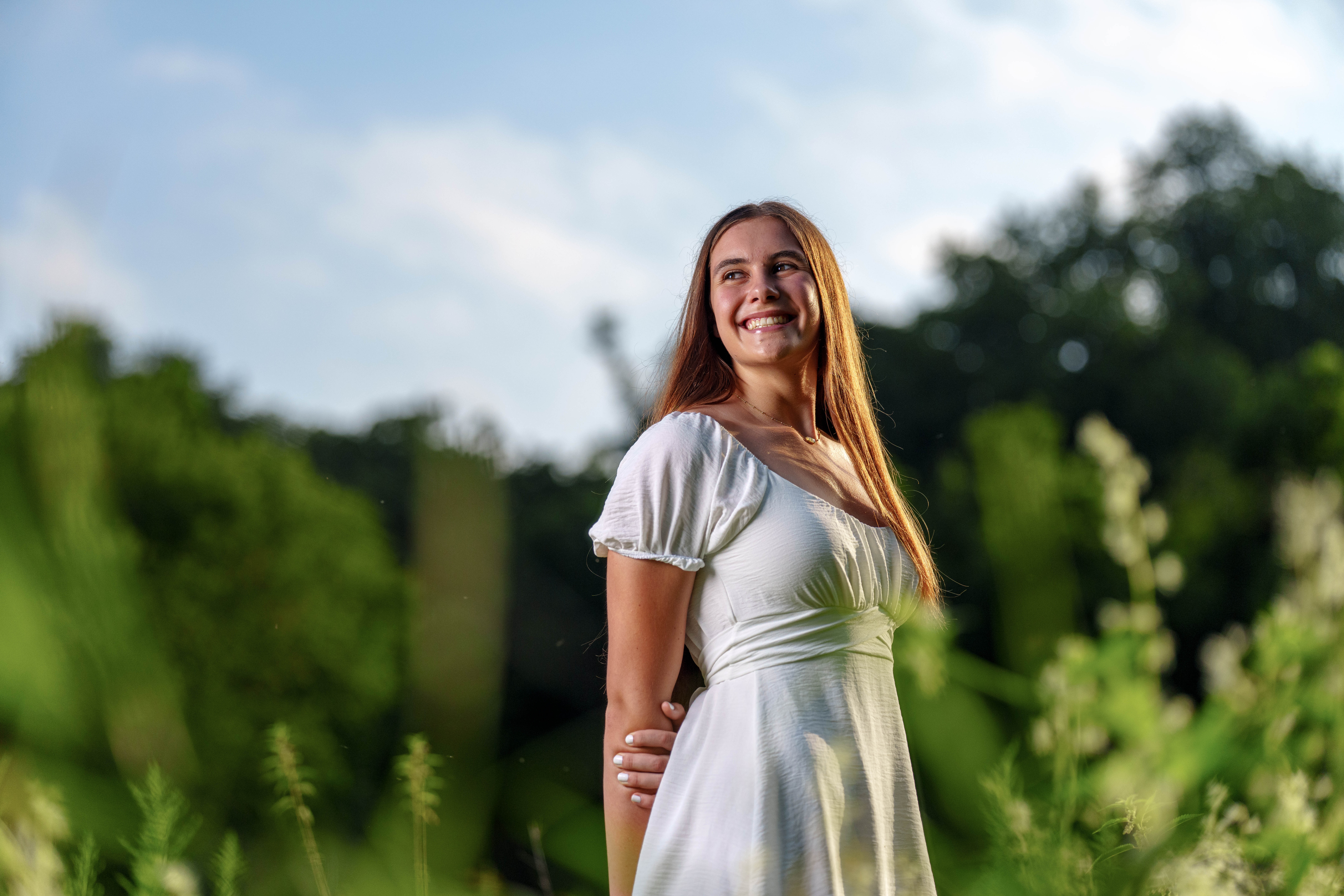 Click to View Larger Mary McKenzie poses for senior photos in Monroe Wisconsin on August 17th, 2025. McKenzie will graduate in 2026. Photography by Ross Harried for Second Crop Creative.