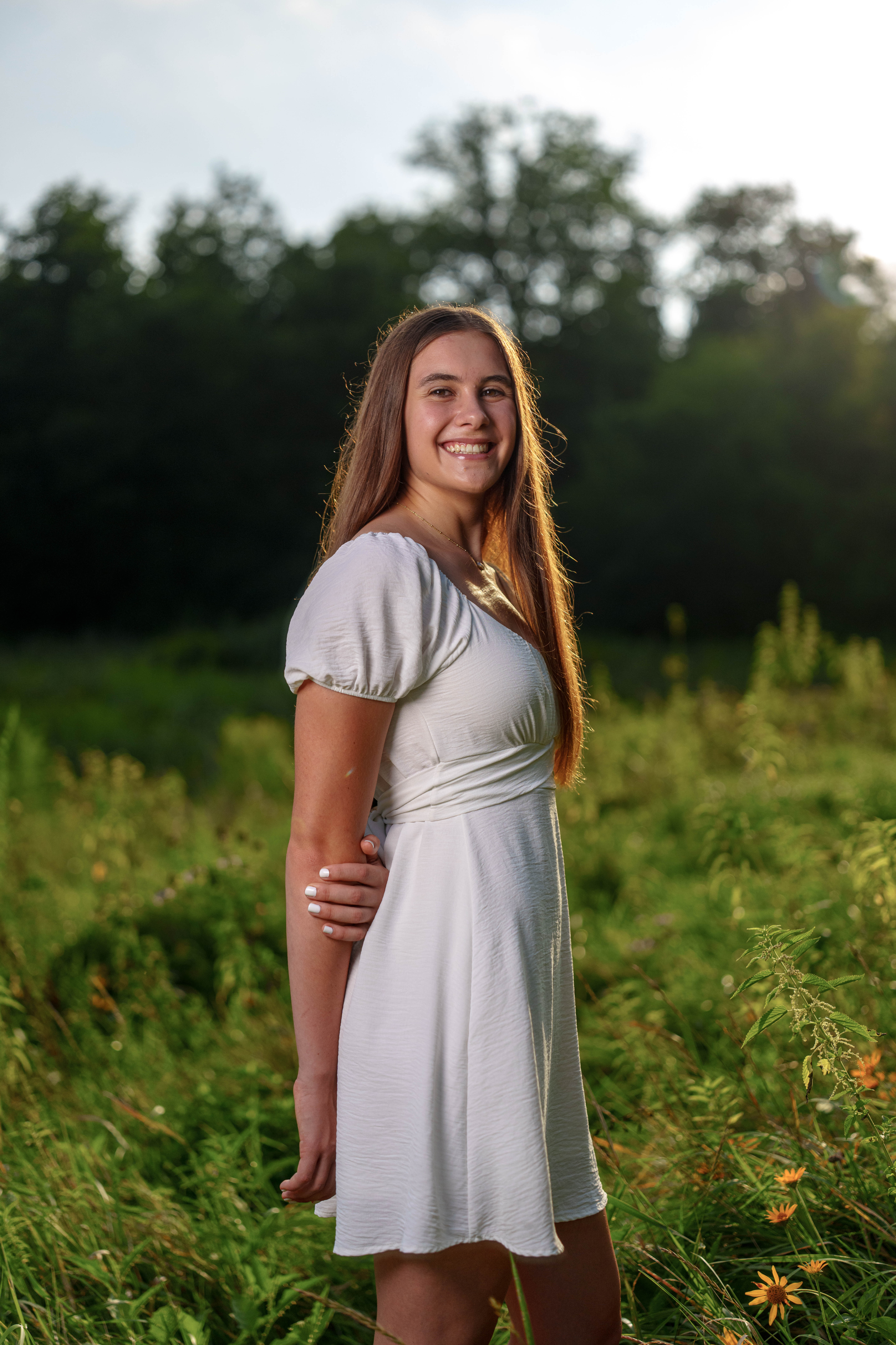 Click to View Larger Mary McKenzie poses for senior photos in Monroe Wisconsin on August 17th, 2025. McKenzie will graduate in 2026. Photography by Ross Harried for Second Crop Creative.