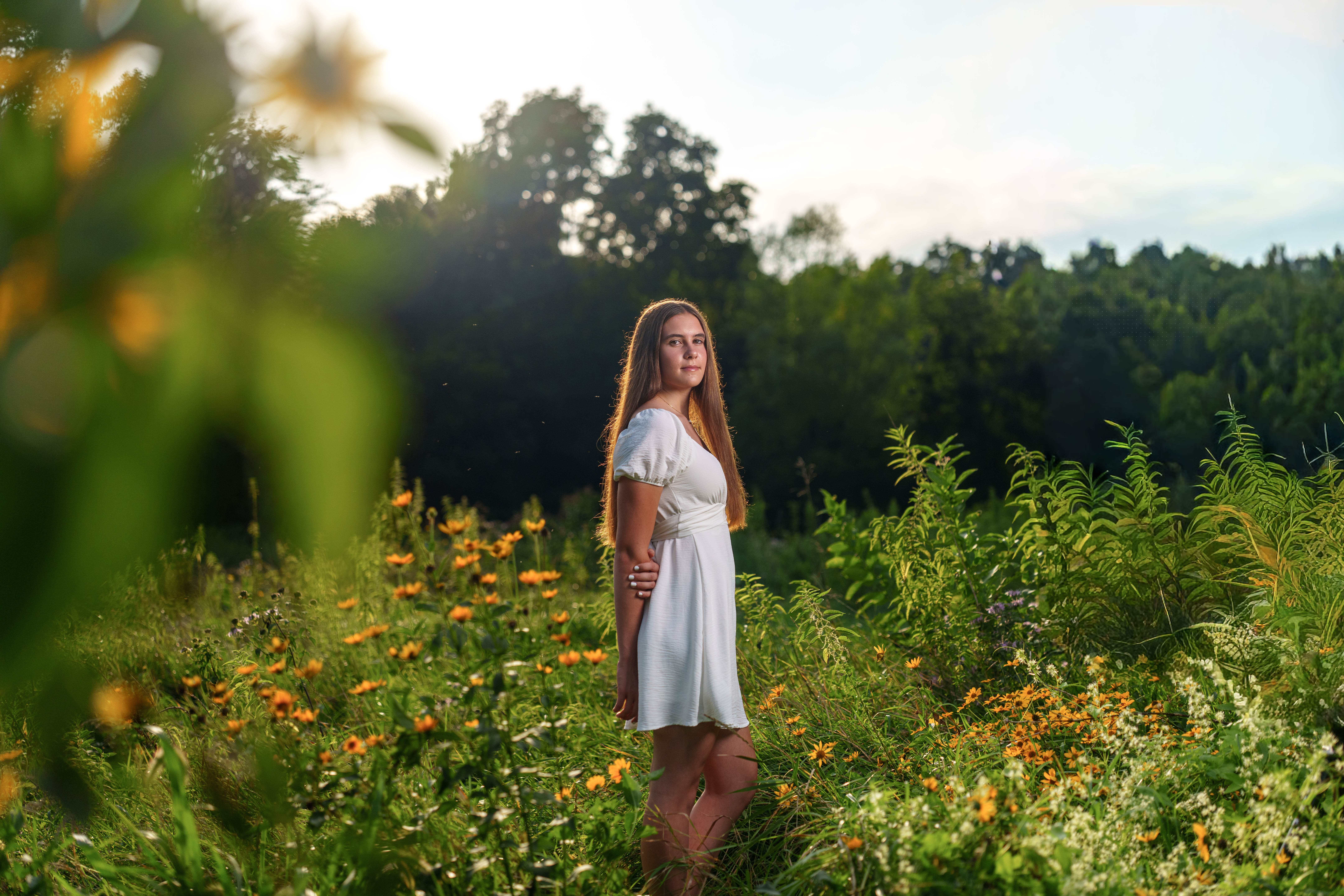 Click to View Larger Mary McKenzie poses for senior photos in Monroe Wisconsin on August 17th, 2025. McKenzie will graduate in 2026. Photography by Ross Harried for Second Crop Creative.