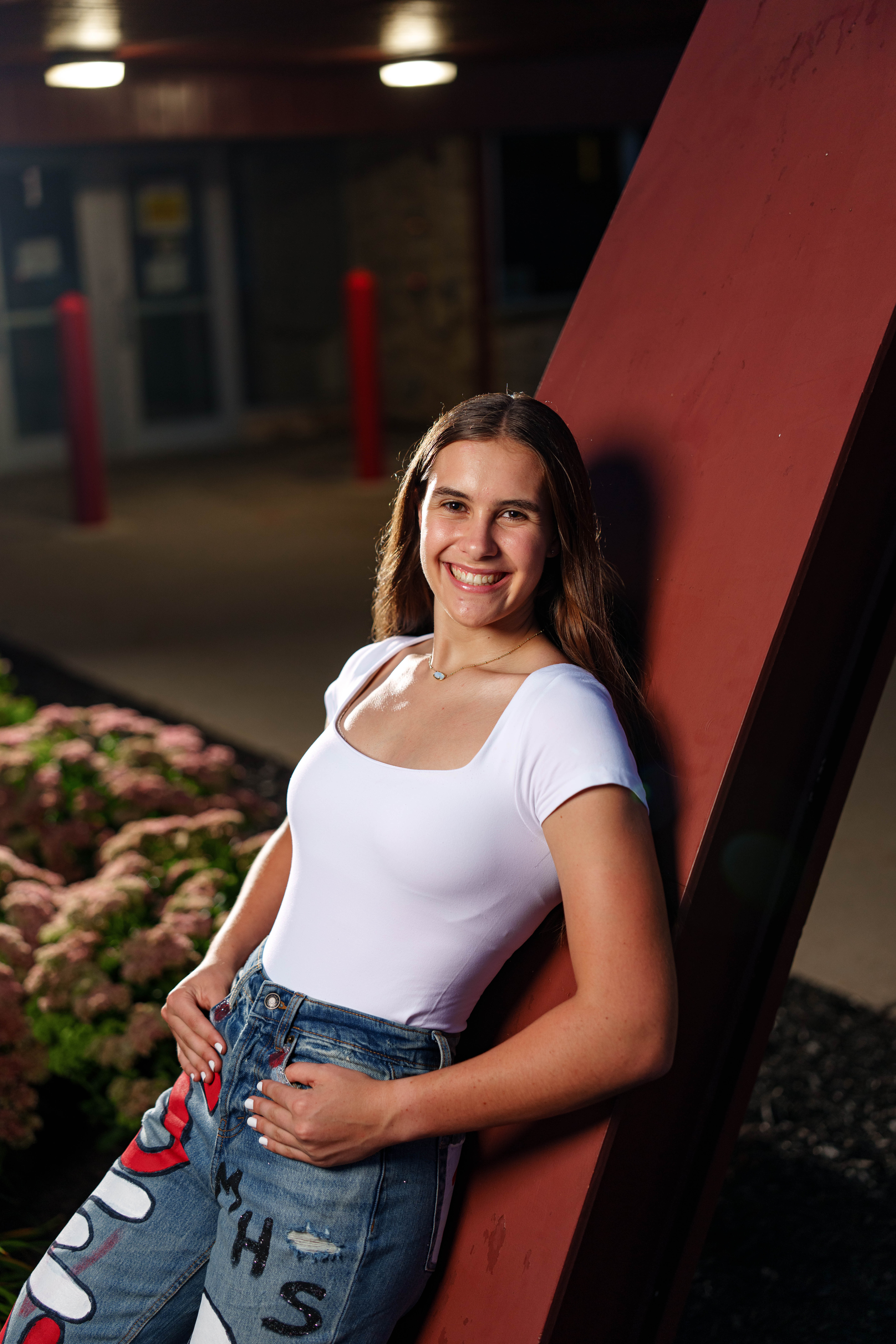 Click to View Larger Mary McKenzie poses for senior photos in Monroe Wisconsin on August 17th, 2025. McKenzie will graduate in 2026. Photography by Ross Harried for Second Crop Creative.