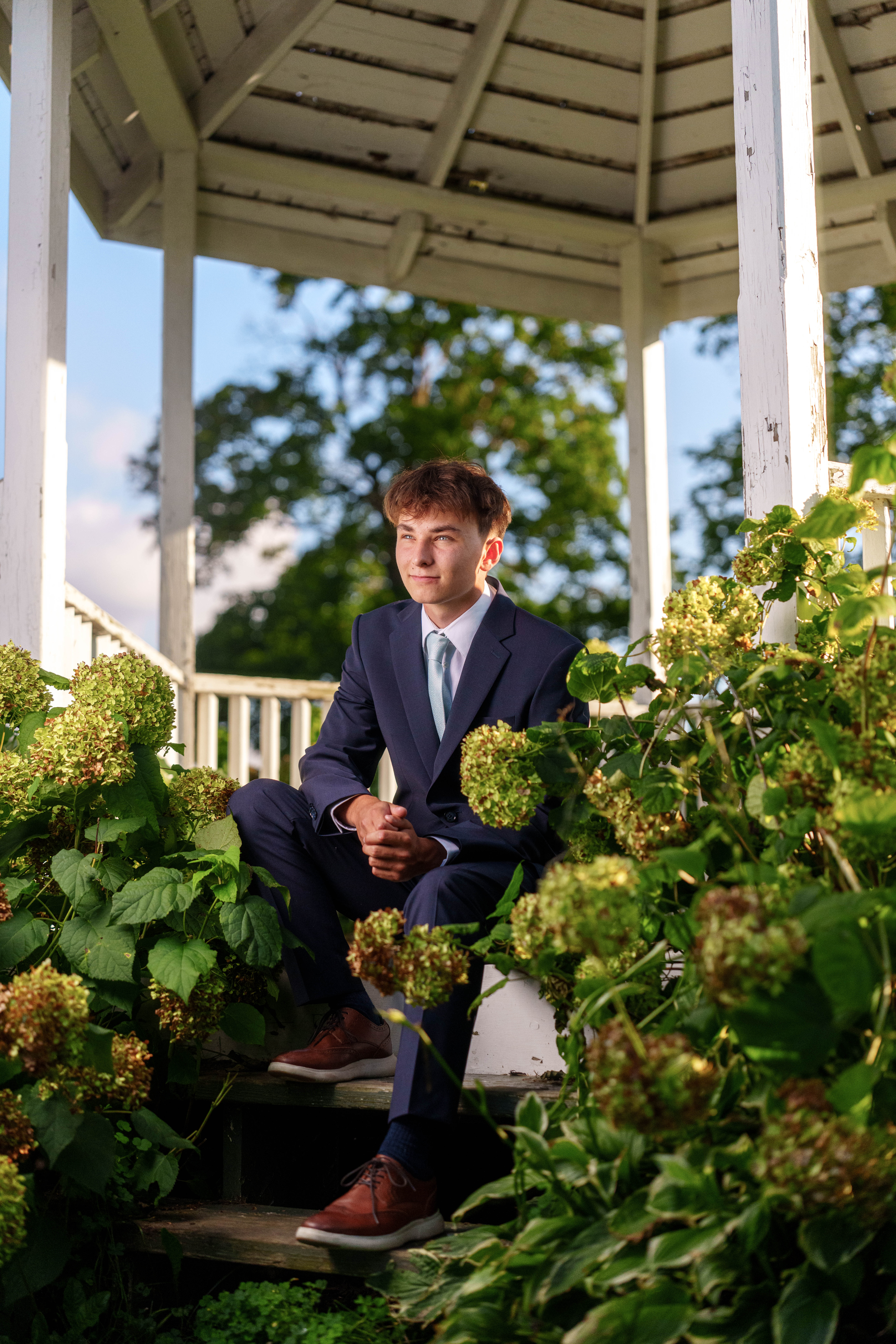 Click to View Larger Grant Hubbard poses for senior photos in Poli, Wisconsin on August 21st, 2025. Hubbard will graduate in 2026. Photography by Ross Harried for Second Crop Creative.