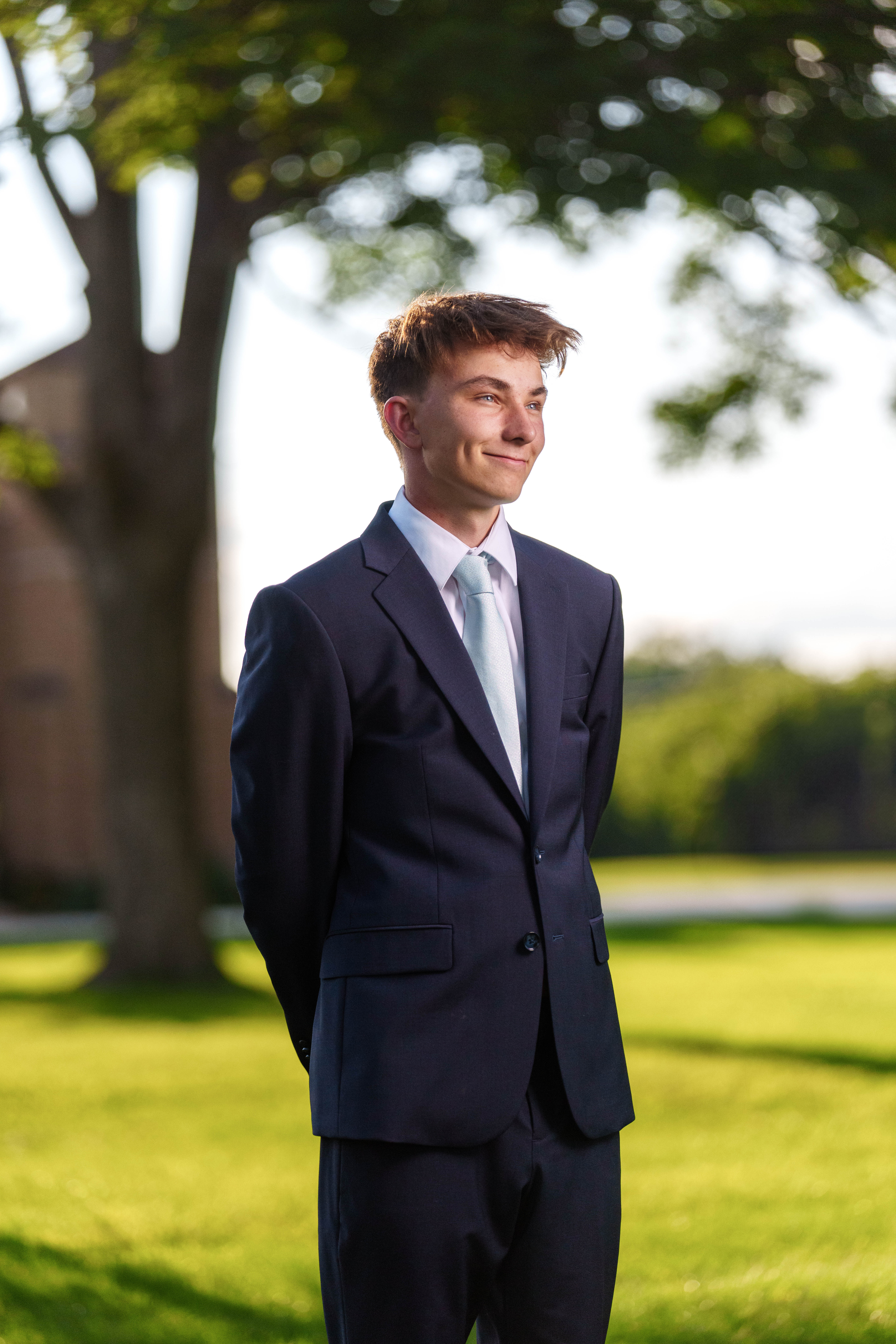 Click to View Larger Grant Hubbard poses for senior photos in Poli, Wisconsin on August 21st, 2025. Hubbard will graduate in 2026. Photography by Ross Harried for Second Crop Creative.