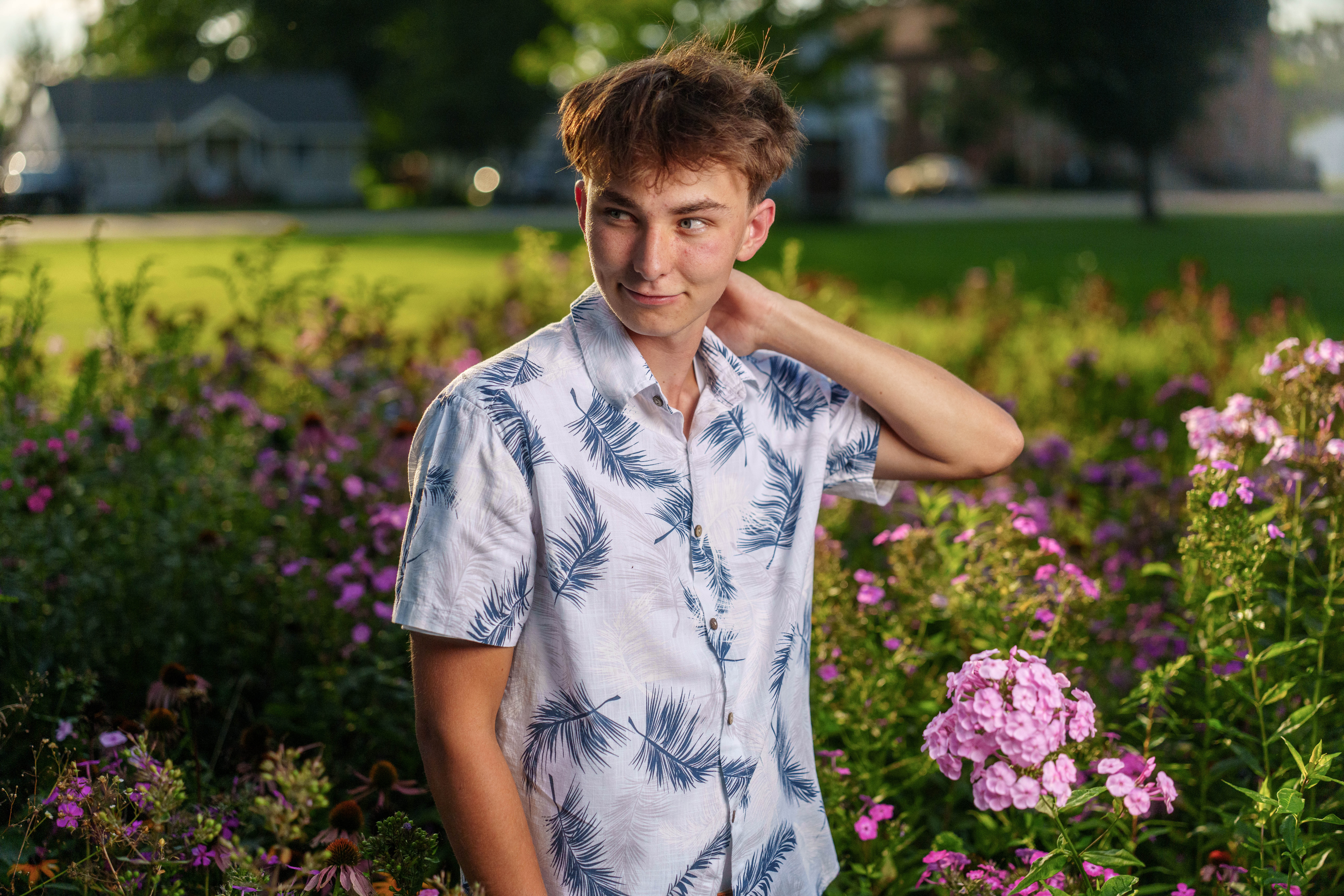 Click to View Larger Grant Hubbard poses for senior photos in Poli, Wisconsin on August 21st, 2025. Hubbard will graduate in 2026. Photography by Ross Harried for Second Crop Creative.