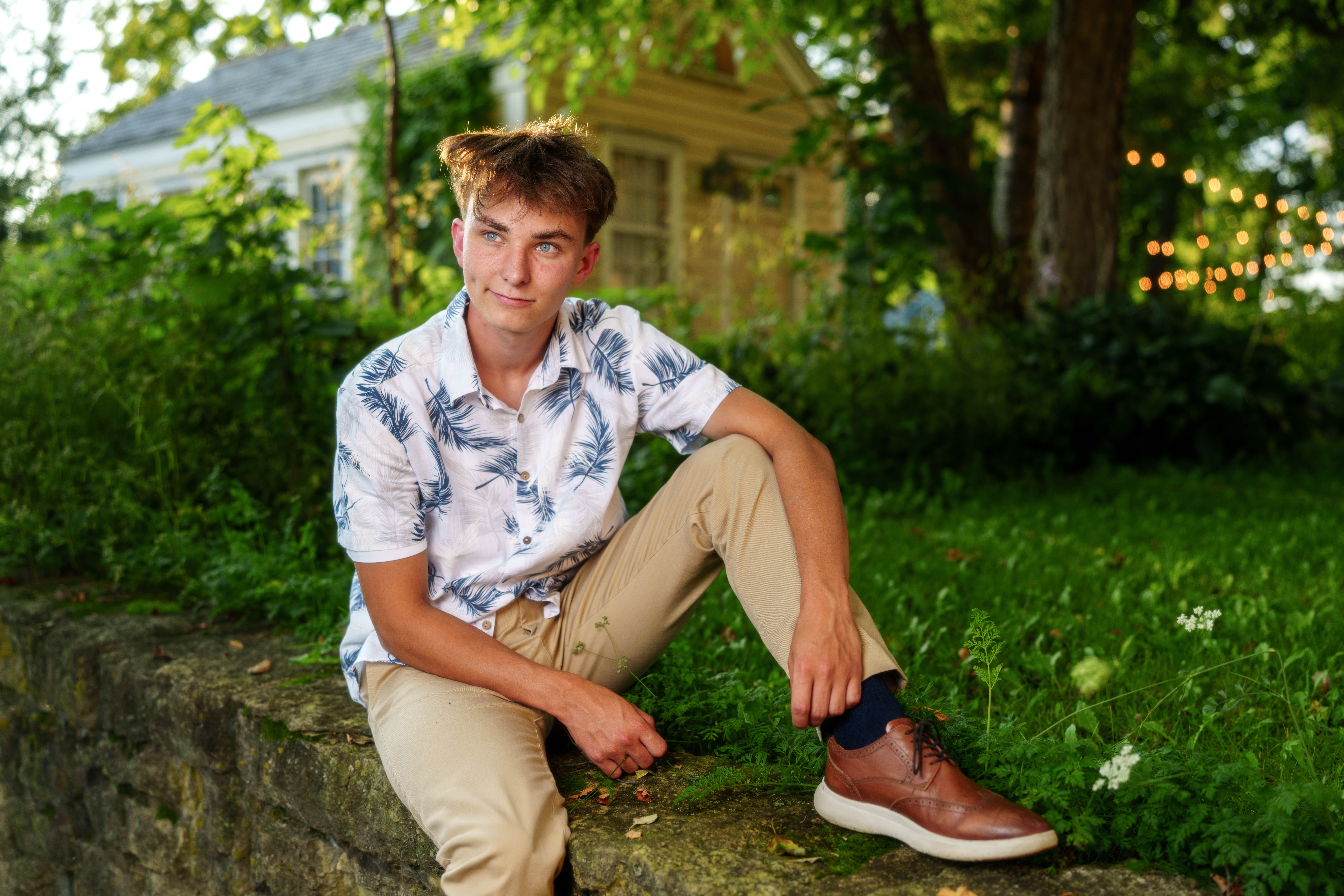 Click to View Larger Grant Hubbard poses for senior photos in Poli, Wisconsin on August 21st, 2025. Hubbard will graduate in 2026. Photography by Ross Harried for Second Crop Creative.