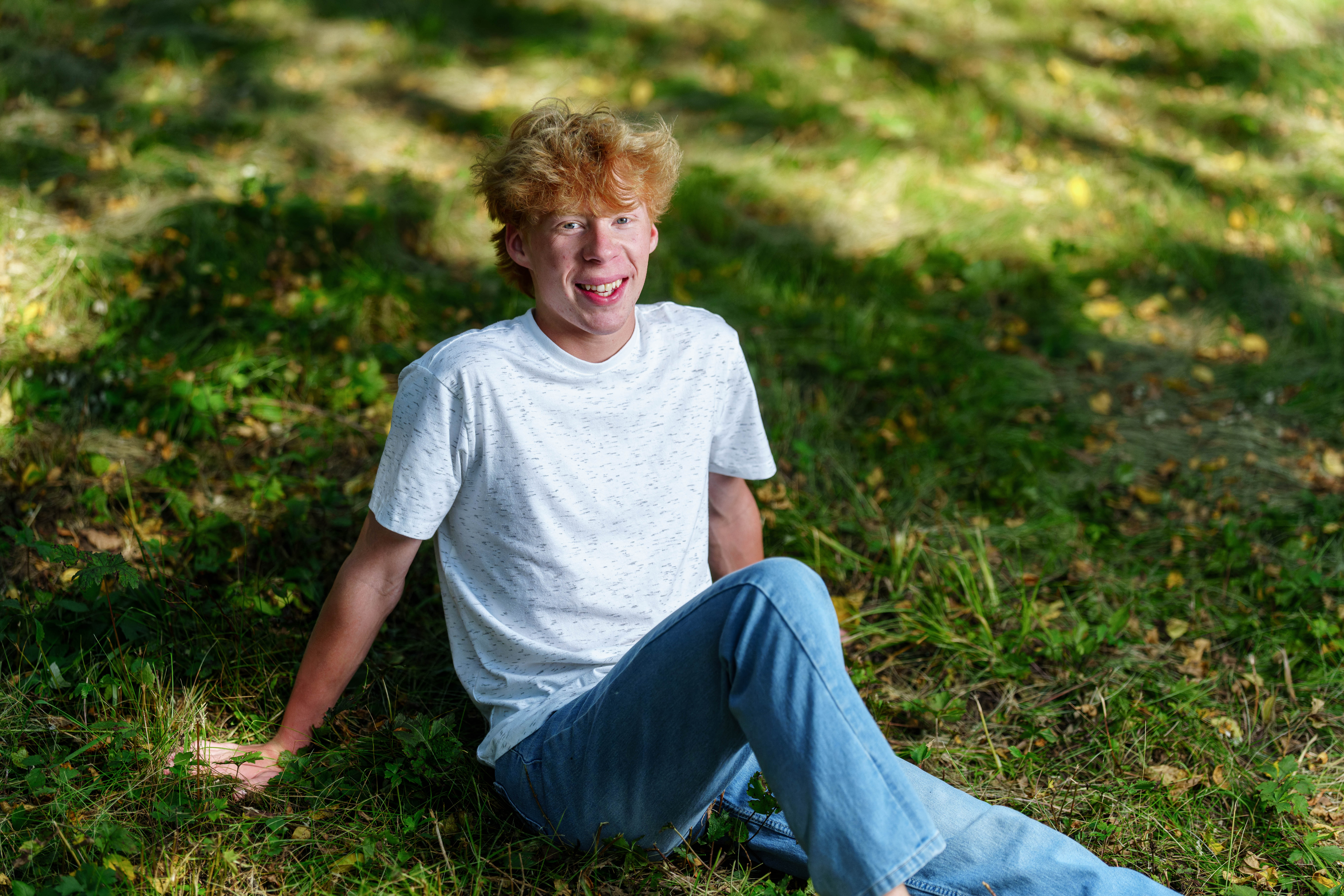 Click to View Larger Logan Meier poses for senior photos outside Monroe, Wisconsin on September 5th, 2025. Meirer will graduate in 2026. Photography by Ross Harried for Second Crop Creative.