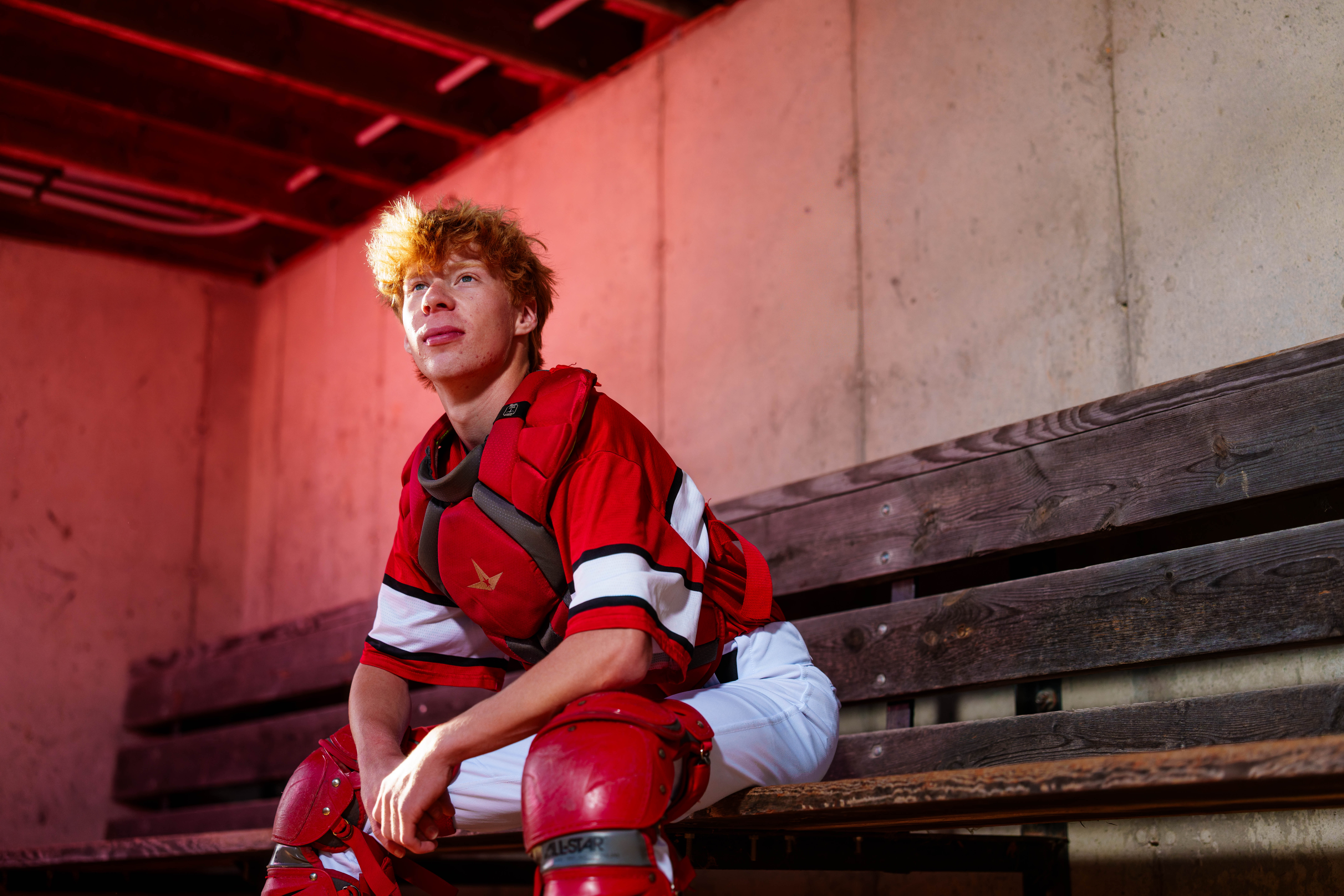 Click to View Larger Logan Meier poses for senior photos outside Monroe, Wisconsin on September 5th, 2025. Meirer will graduate in 2026. Photography by Ross Harried for Second Crop Creative.