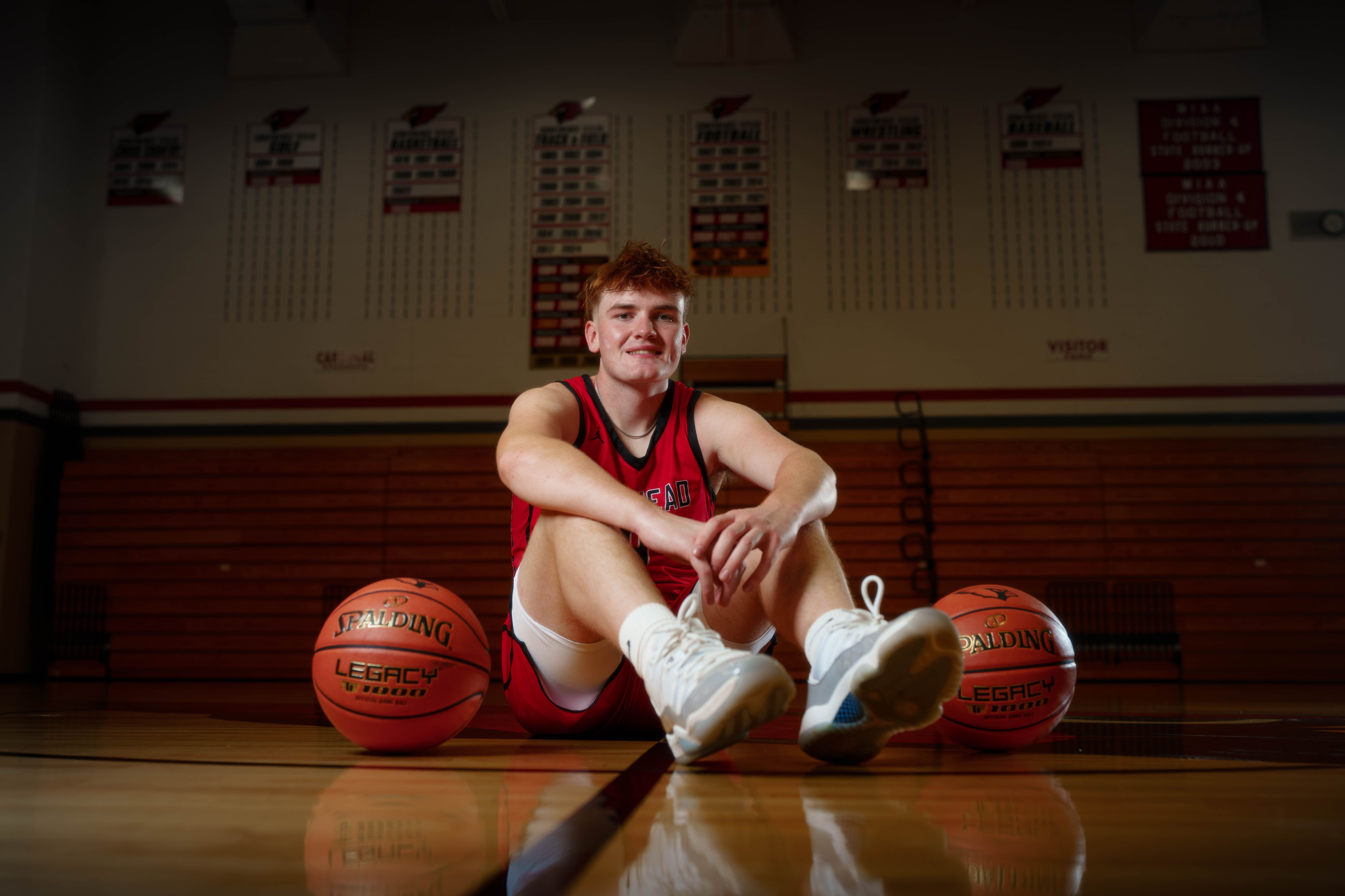 Lucas Keating poses for senior photos in Brodhead, Wisconsin on September 14th, 2025. Keating will graduate in 2026. Photography by Ross Harried for Second Crop Creative.
