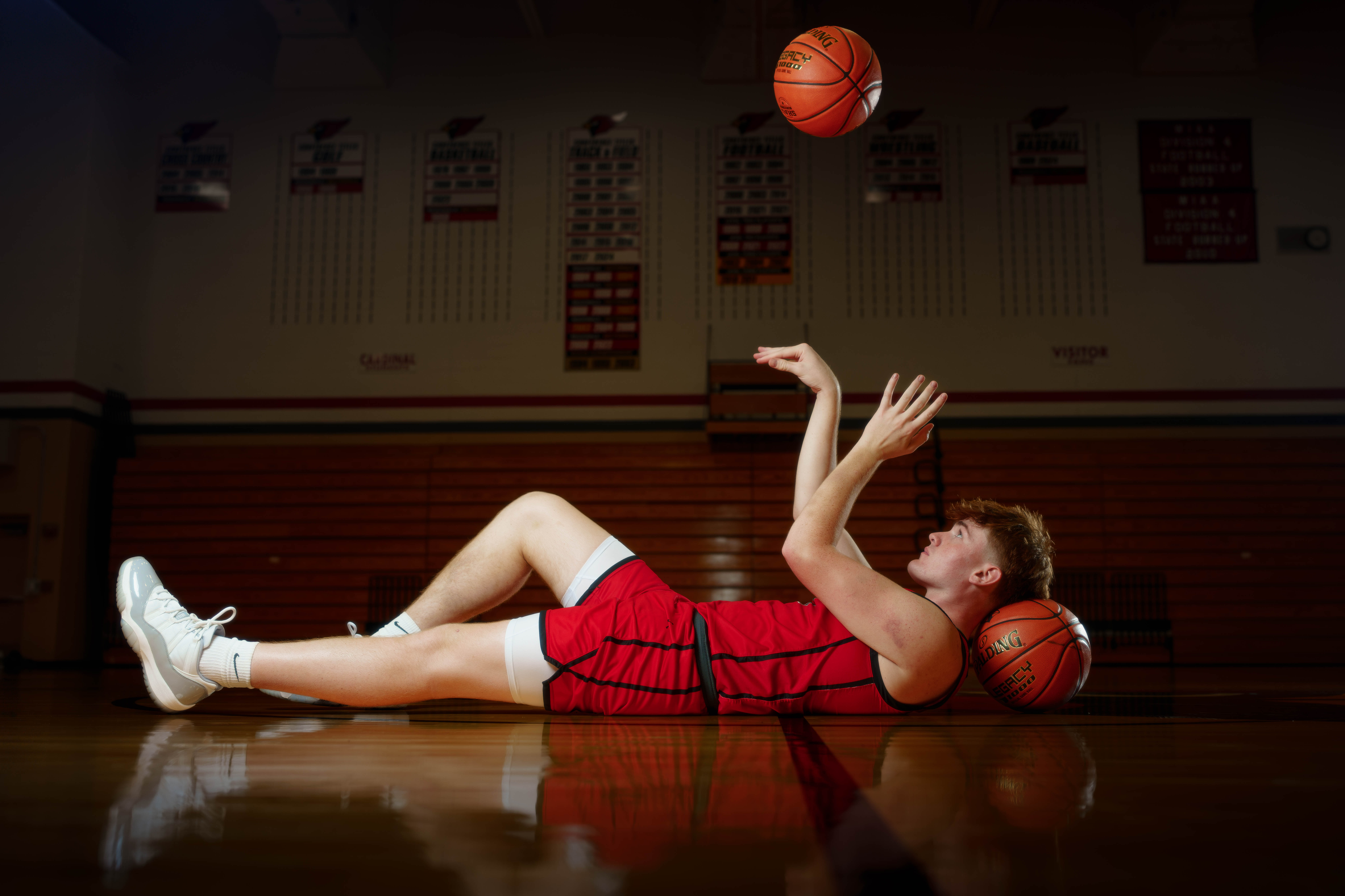 Lucas Keating poses for senior photos in Brodhead, Wisconsin on September 14th, 2025. Keating will graduate in 2026. Photography by Ross Harried for Second Crop Creative.