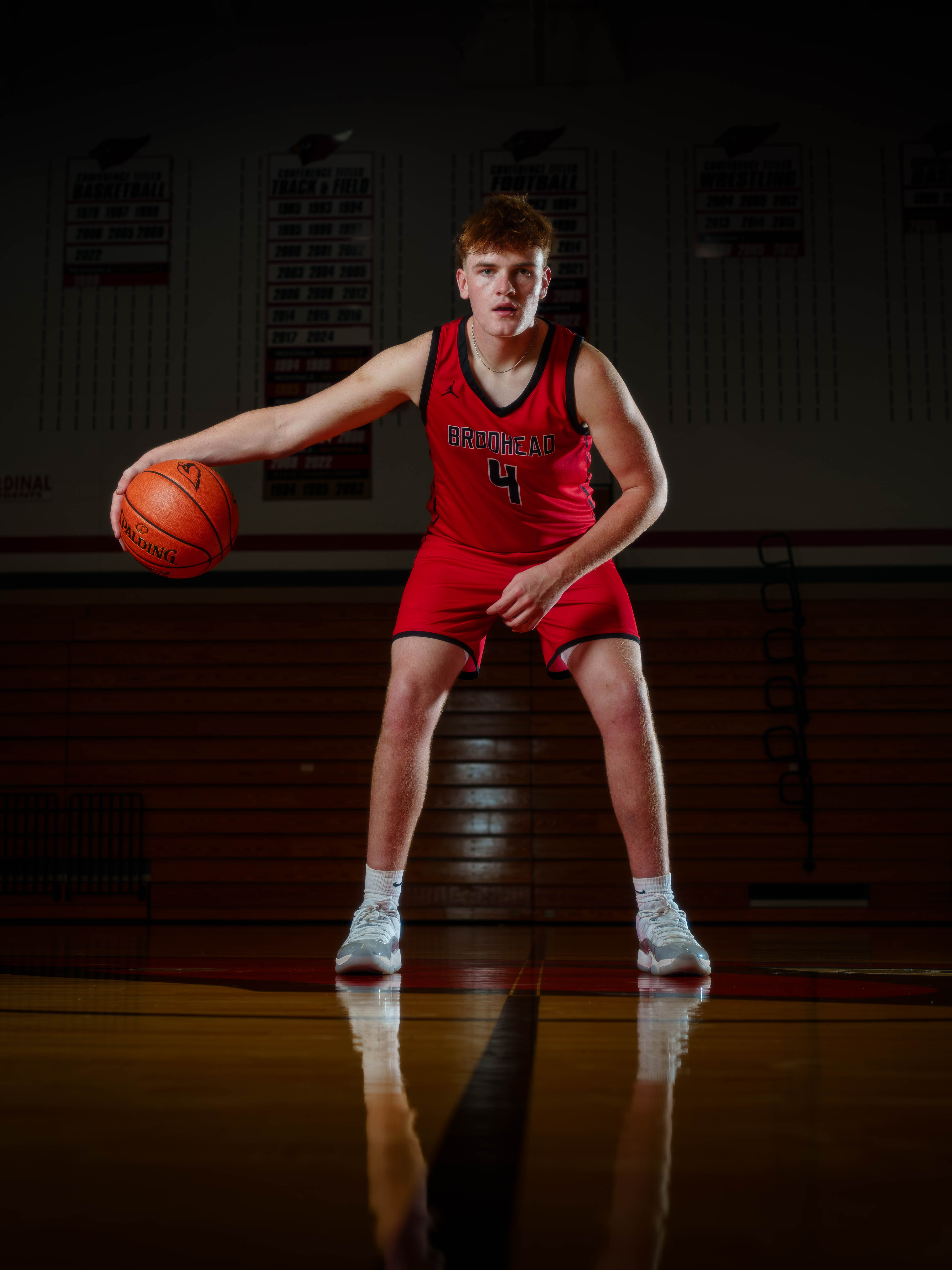 Lucas Keating poses for senior photos in Brodhead, Wisconsin on September 14th, 2025. Keating will graduate in 2026. Photography by Ross Harried for Second Crop Creative.